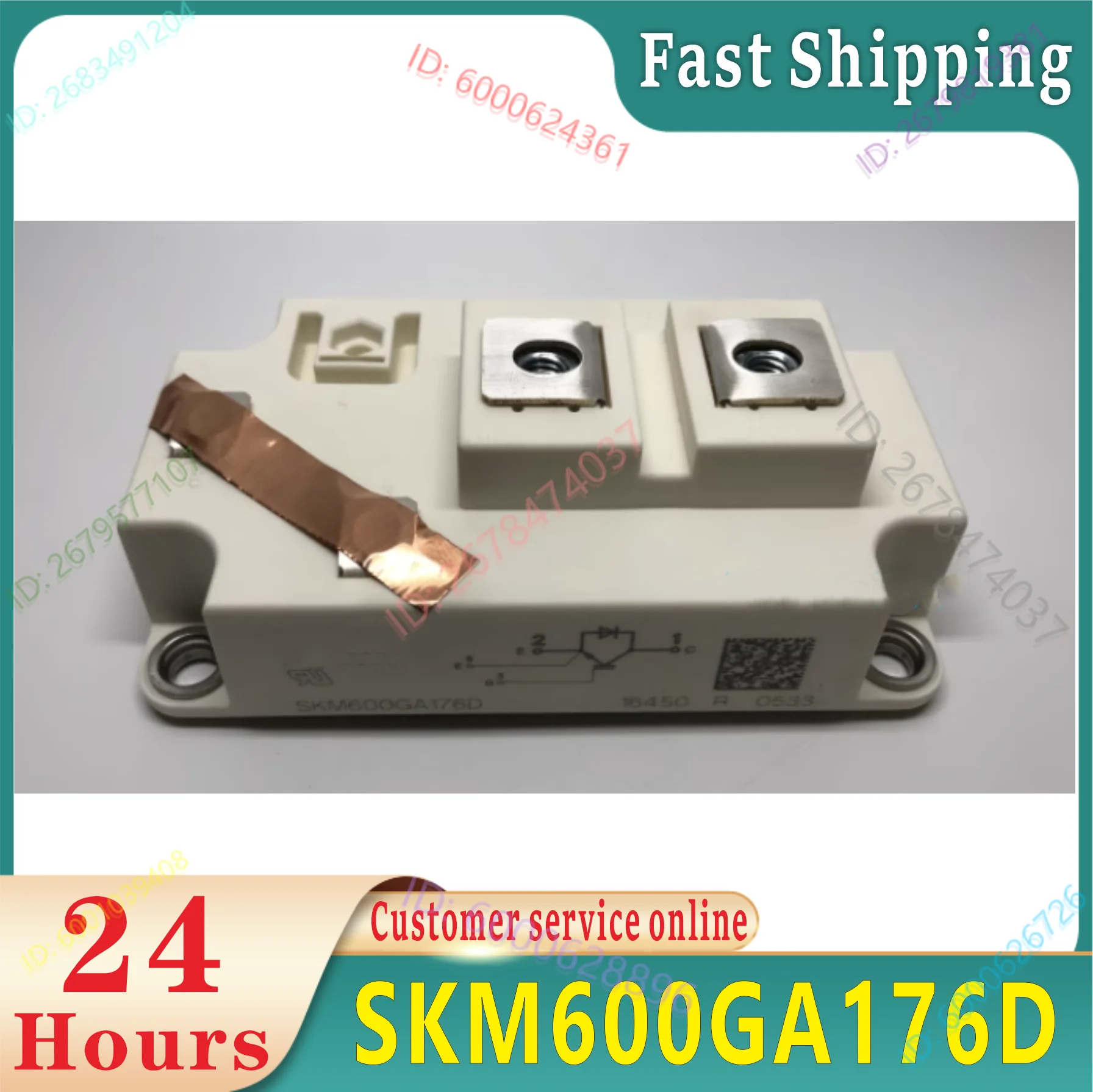 SKM600GA176D original module
SKM600GA176D original module