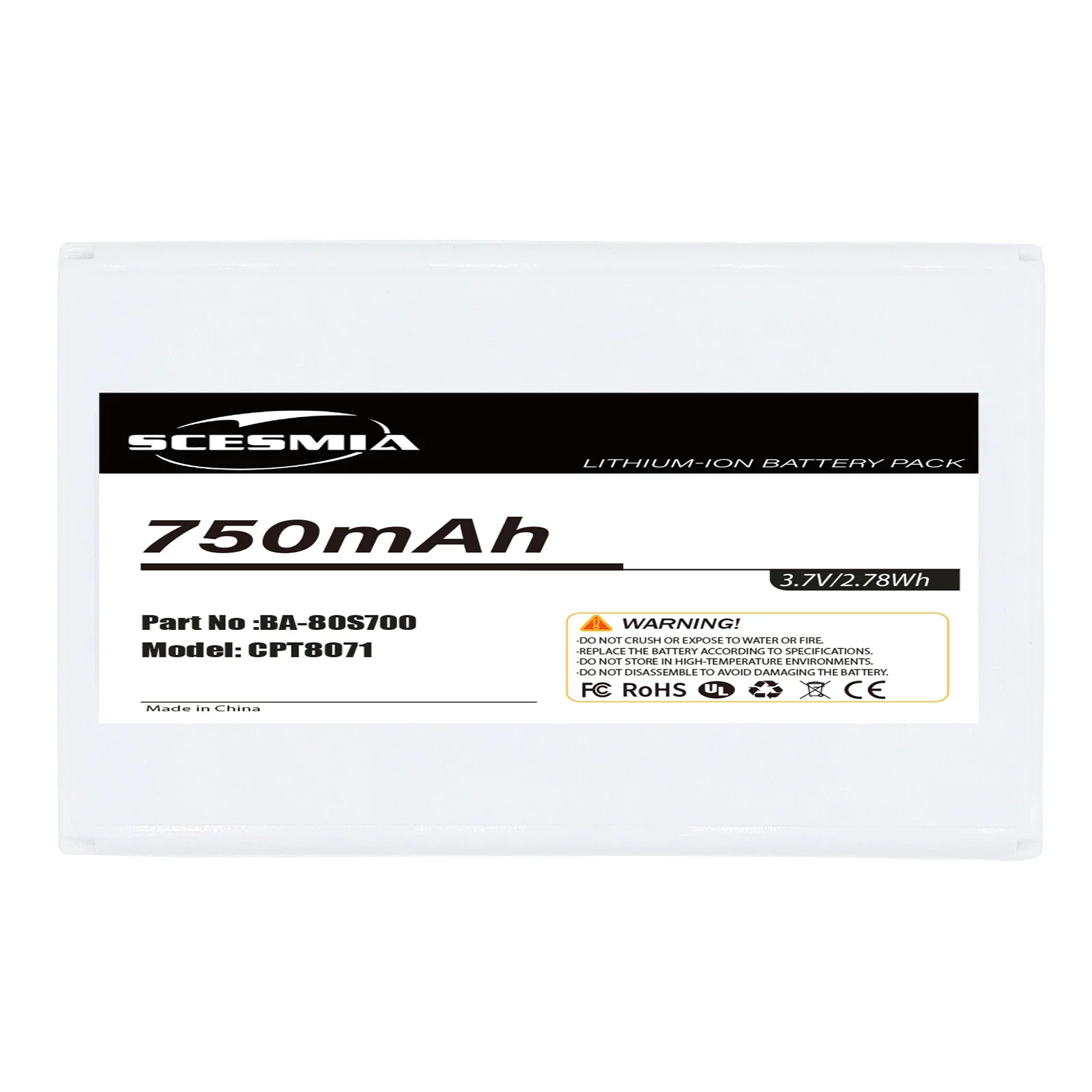 Barcode Scanner Battery For CipherLAB 8001 8300-L 100845 33-KB1B3770000L3 BA-80S700 KB1B3770000L3
Barcode Scanner Battery For CipherLAB 8001 8300-L 100845 33-KB1B3770000L3 BA-80S700 KB1B3770000L3