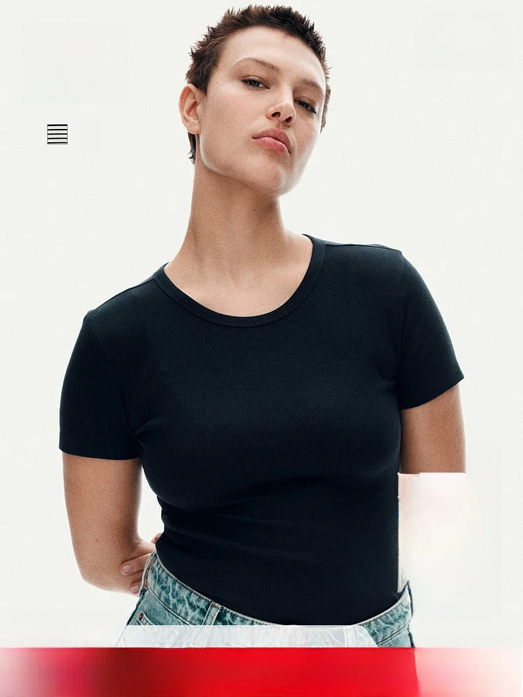 Модный приталенный женский топ из смесового хлопка с узким прямым подолом для повседневного образа, весенний сезон
Модный приталенный женский топ из смесового хлопка с узким прямым подолом для повседневного образа, весенний сезон