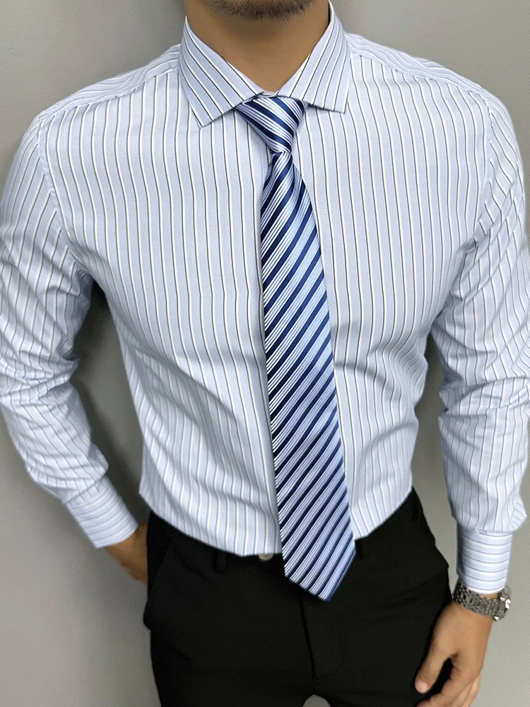 Мужская рубашка Mr. Hui: белая с полосками, длинный рукав, повседневная, с воротником-стойкой, деловой стиль, трендовая, молодежная, осенняя, из полиэстера и хлопка...
Мужская рубашка Mr. Hui: белая с полосками, длинный рукав, повседневная, с воротником-стойкой, деловой стиль, трендовая, молодежная, осенняя, из полиэстера и хлопка...