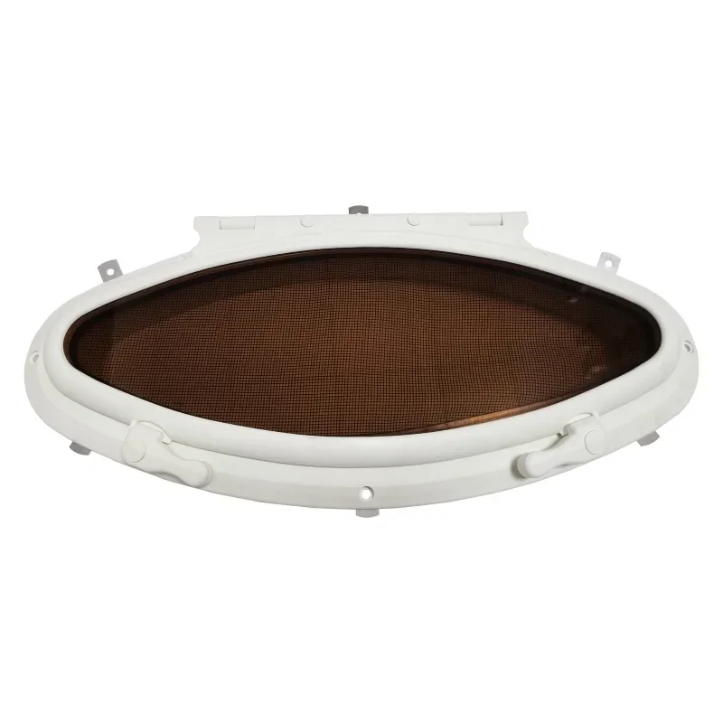 Marine plastic oval, porthole with screen, escape window
Marine plastic oval, porthole with screen, escape window