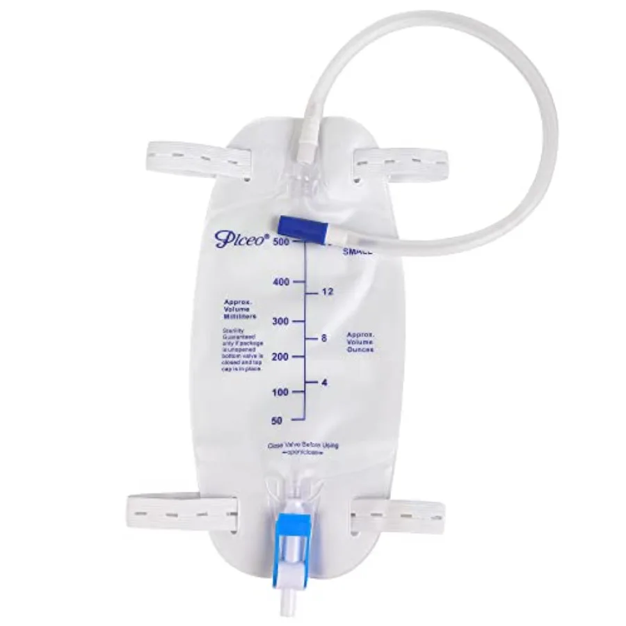 3 Pack Easy-Tap Catheter Leg Bag Urinary Drainage Bag, 500ml, Anti-Reflux Valve, Cloth Straps, Easy Flip Drain 18" Tubing
3 Pack Easy-Tap Catheter Leg Bag Urinary Drainage Bag, 500ml, Anti-Reflux Valve, Cloth Straps, Easy Flip Drain 18" Tubing