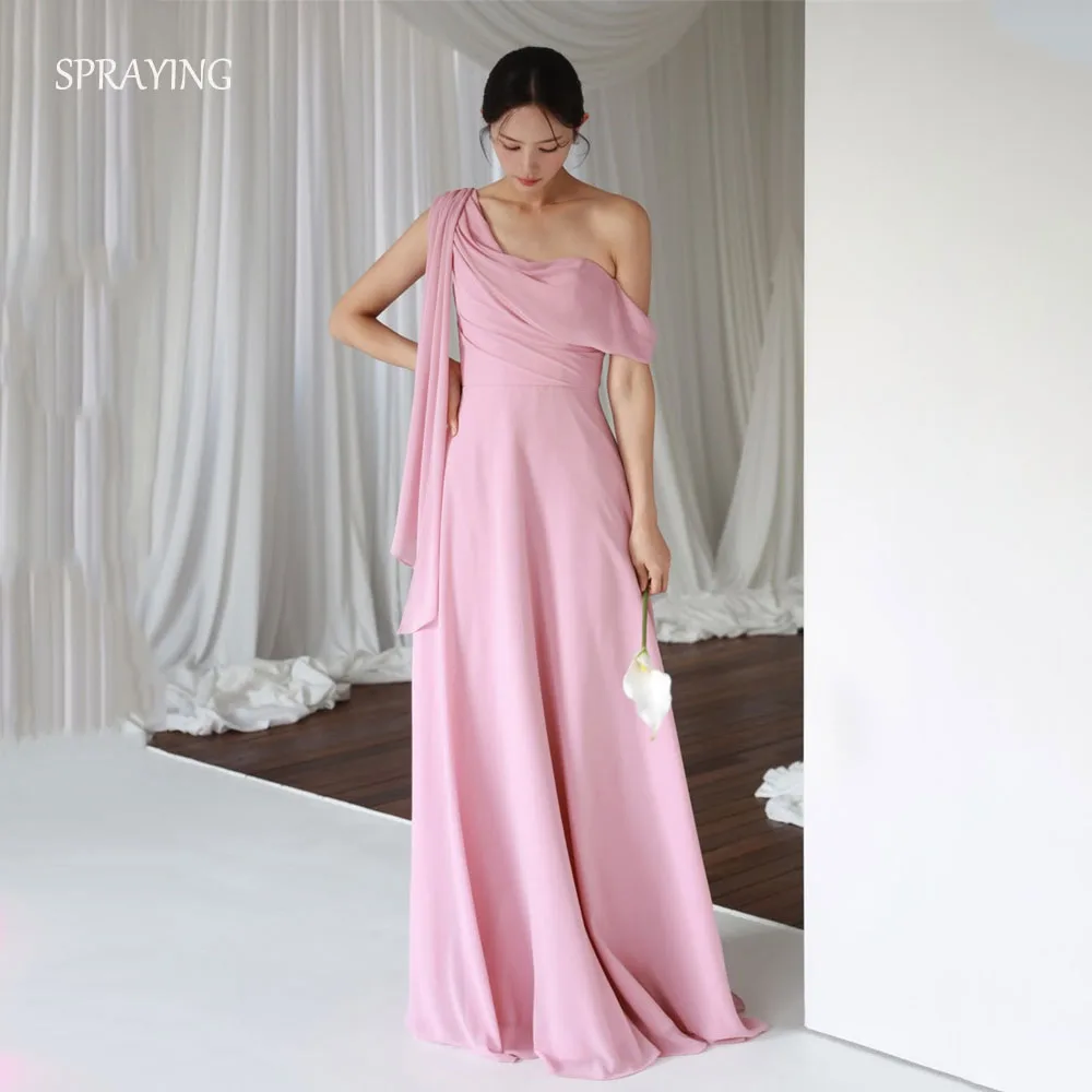 SPRAYING Princess Pink Chiffon Evening Dress Korea Wedding Photo Shoot One Shoulder A line Long Party Dress Zip Back Customized
SPRAYING Princess Pink Chiffon Evening Dress Korea Wedding Photo Shoot One Shoulder A line Long Party Dress Zip Back Customized