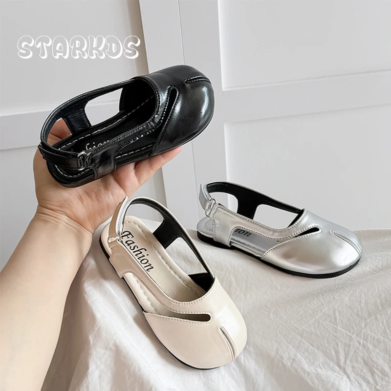 Tabi Toe Design Leather Slingback Ballet Flats Kid Girl Summer Cut-Out Mary Jane Shoes Baby Child Concise Strap Sandals
Tabi Toe Design Leather Slingback Ballet Flats Kid Girl Summer Cut-Out Mary Jane Shoes Baby Child Concise Strap Sandals