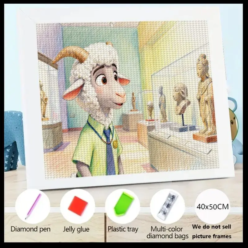 1PC 5D Full Drill Diamond Painting Kit, DIY Cartoon Zootopia Sheep Bellwether Museum Scene Animal Art, Crystal Rhinestone Embroi
1PC 5D Full Drill Diamond Painting Kit, DIY Cartoon Zootopia Sheep Bellwether Museum Scene Animal Art, Crystal Rhinestone Embroi