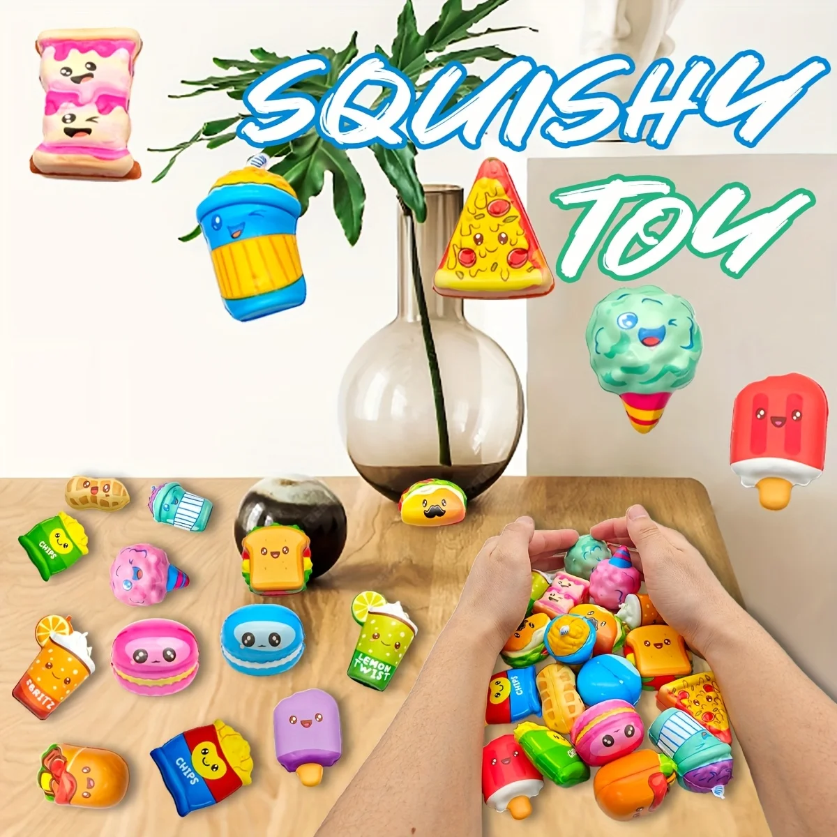 12pcs Mini Squeeze Toys, School and Birthday Gift Pack with Various Food &Fries Slow-Rising Squishy Toys,Random Styles Christmas
12pcs Mini Squeeze Toys, School and Birthday Gift Pack with Various Food &Fries Slow-Rising Squishy Toys,Random Styles Christmas