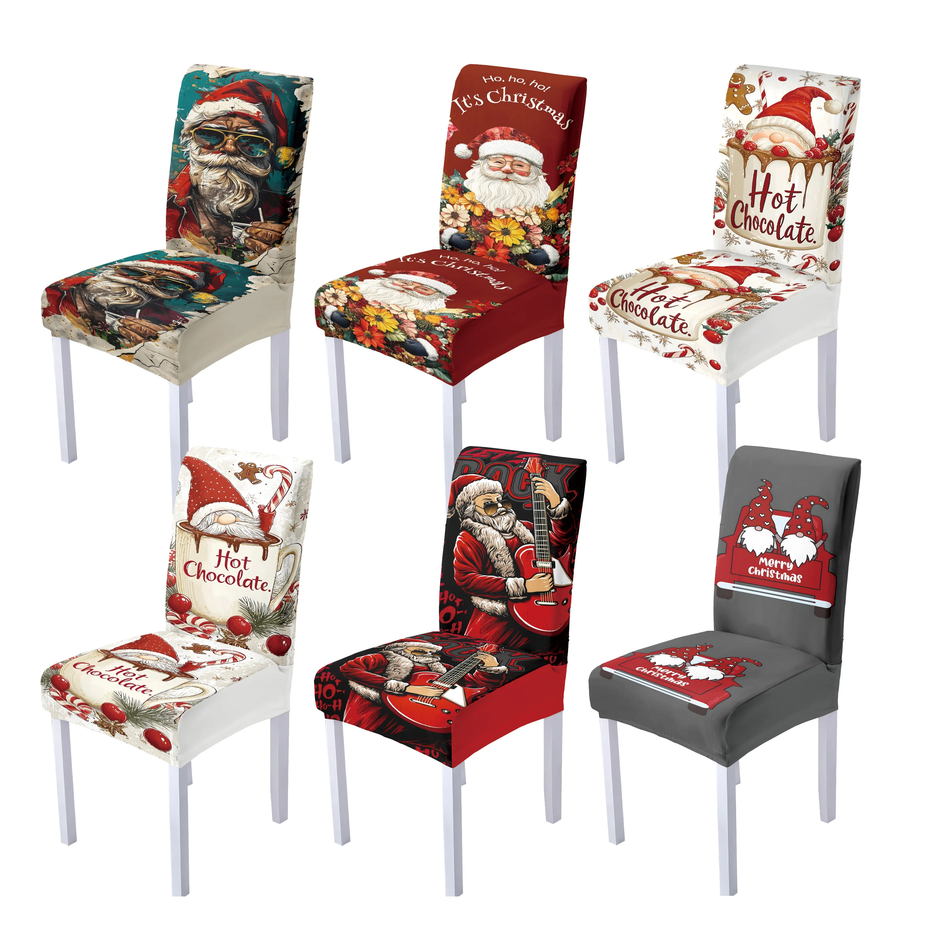 4/6pcs Christmas-themed printed chair covers, stretch spandex, Parsons dining chair covers, 6 styles, washable home decor.
4/6pcs Christmas-themed printed chair covers, stretch spandex, Parsons dining chair covers, 6 styles, washable home decor.