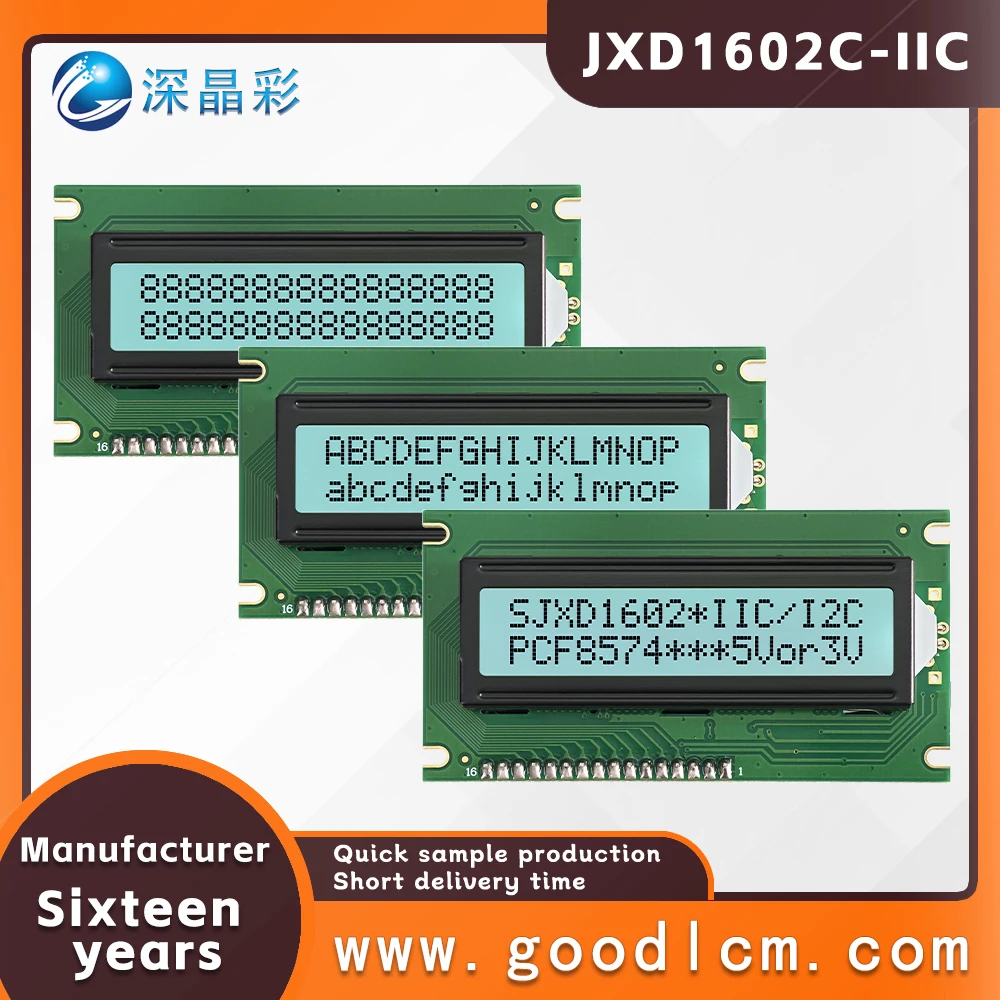 Надежное качество, небольшой размер IIC/I2C, модуль дисплея LCM символов JXD1602C FSTN, белый положительный ЖК-дисплей 1602, матричный ЖК-экран
Надежное качество, небольшой размер IIC/I2C, модуль дисплея LCM символов JXD1602C FSTN, белый положительный ЖК-дисплей 1602, матричный ЖК-экран