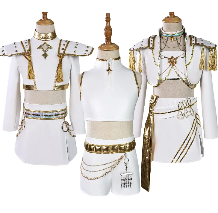 Kid Kpop Demon Hunters Cosplay Rumi Zoey Mira Cosplay Costume White Uniform Costume Set Halloween Carnival Role Play Costume
Kid Kpop Demon Hunters Cosplay Rumi Zoey Mira Cosplay Costume White Uniform Costume Set Halloween Carnival Role Play Costume