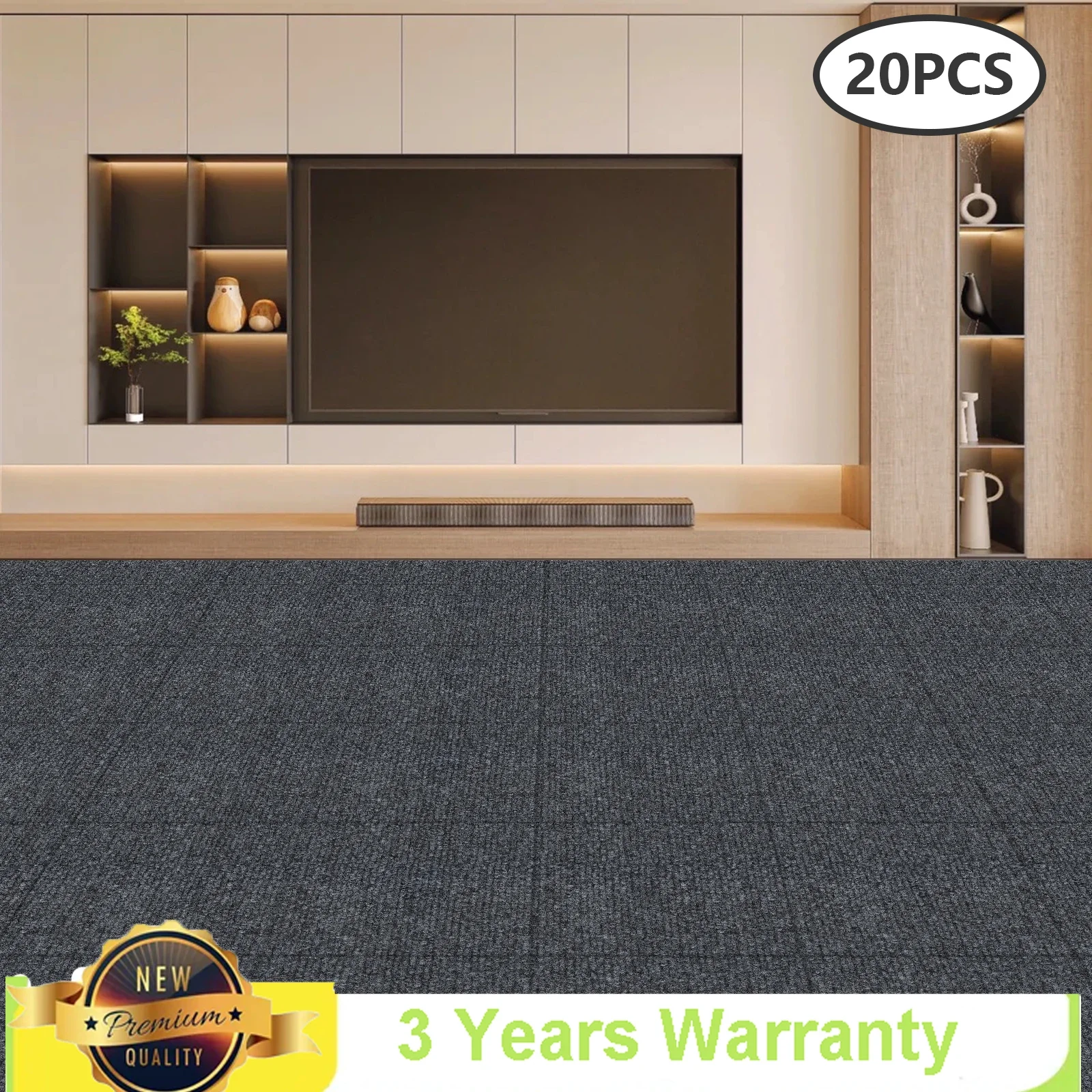 Dark Gray Adsorption Type Self-adhesive Carpet, 20 Pieces Square Flooring Decor Accessories, Non-slip and Noise Reduction Mat
Dark Gray Adsorption Type Self-adhesive Carpet, 20 Pieces Square Flooring Decor Accessories, Non-slip and Noise Reduction Mat