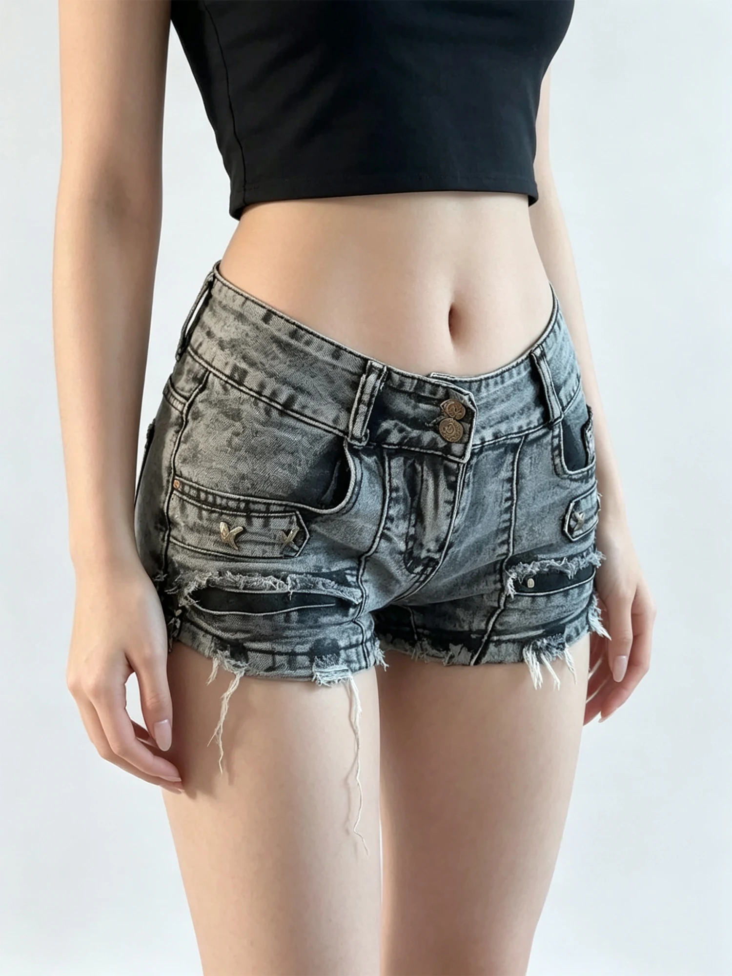 Women's Gray Nightclub Jean Shorts Low Waist Booty Denim Shorts Vintage 2000s Y2k Gyaru Slim Fit Hot Pants Summer Clothes 2026
Women's Gray Nightclub Jean Shorts Low Waist Booty Denim Shorts Vintage 2000s Y2k Gyaru Slim Fit Hot Pants Summer Clothes 2026