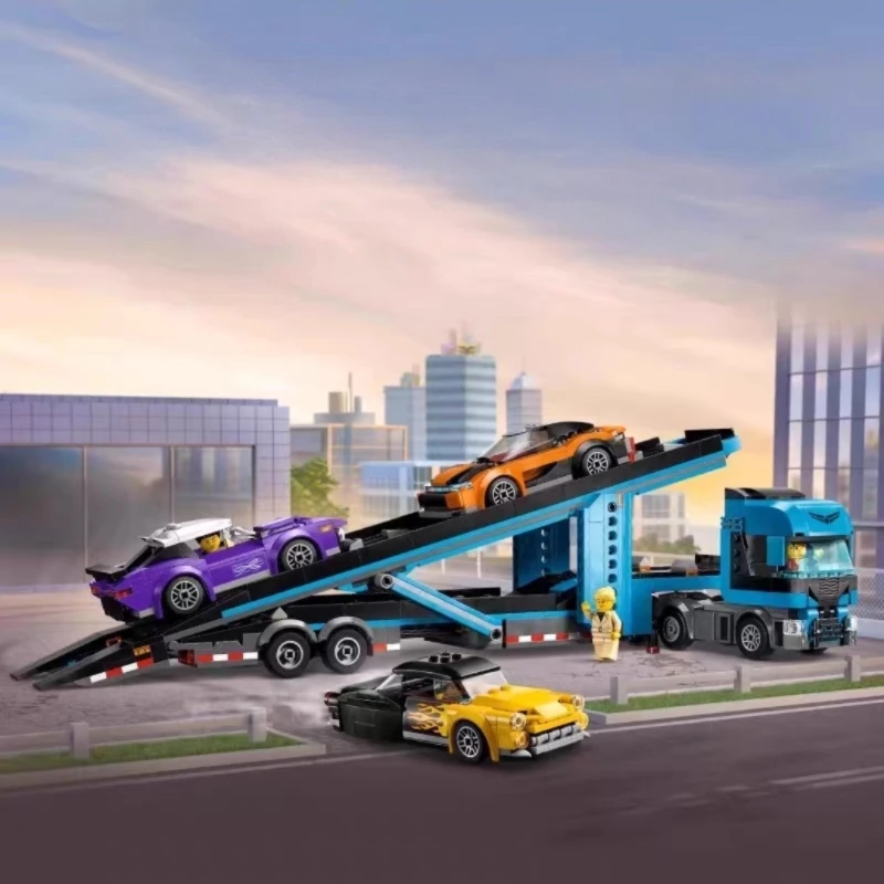 Новый конструктор 2026: Спортивный автомобиль-транспортер, 998 деталей, серия City 60408, креативная модель автомобиля, набор для сборки, детский DIY-конструктор B
Новый конструктор 2026: Спортивный автомобиль-транспортер, 998 деталей, серия City 60408, креативная модель автомобиля, набор для сборки, детский DIY-конструктор B