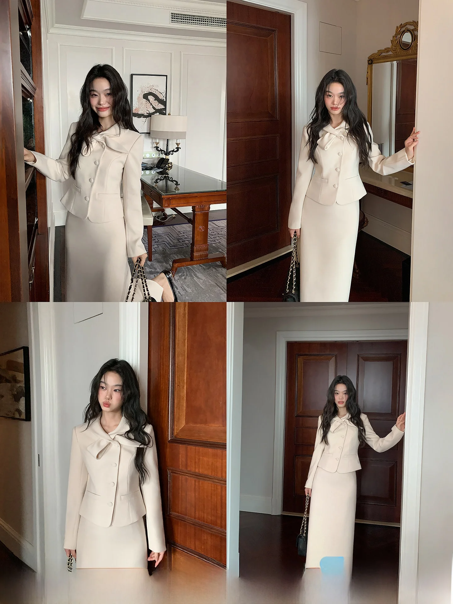 Elegant Swallowtail Coat And Skirt Set by Lu Jiaxi Spring Fashionable Two-Piece Women's Outfit Long Sleeve High Waist Pure Color
Elegant Swallowtail Coat And Skirt Set by Lu Jiaxi Spring Fashionable Two-Piece Women's Outfit Long Sleeve High Waist Pure Color