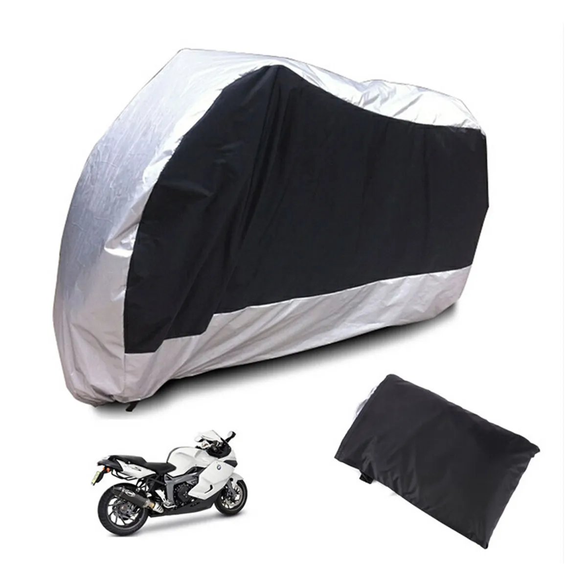 Universal Motorcycle Cover Xxl Silver Durable Polyester Rainproof Sun Block Dustproof Protective Protector 265cm Long
Universal Motorcycle Cover Xxl Silver Durable Polyester Rainproof Sun Block Dustproof Protective Protector 265cm Long
