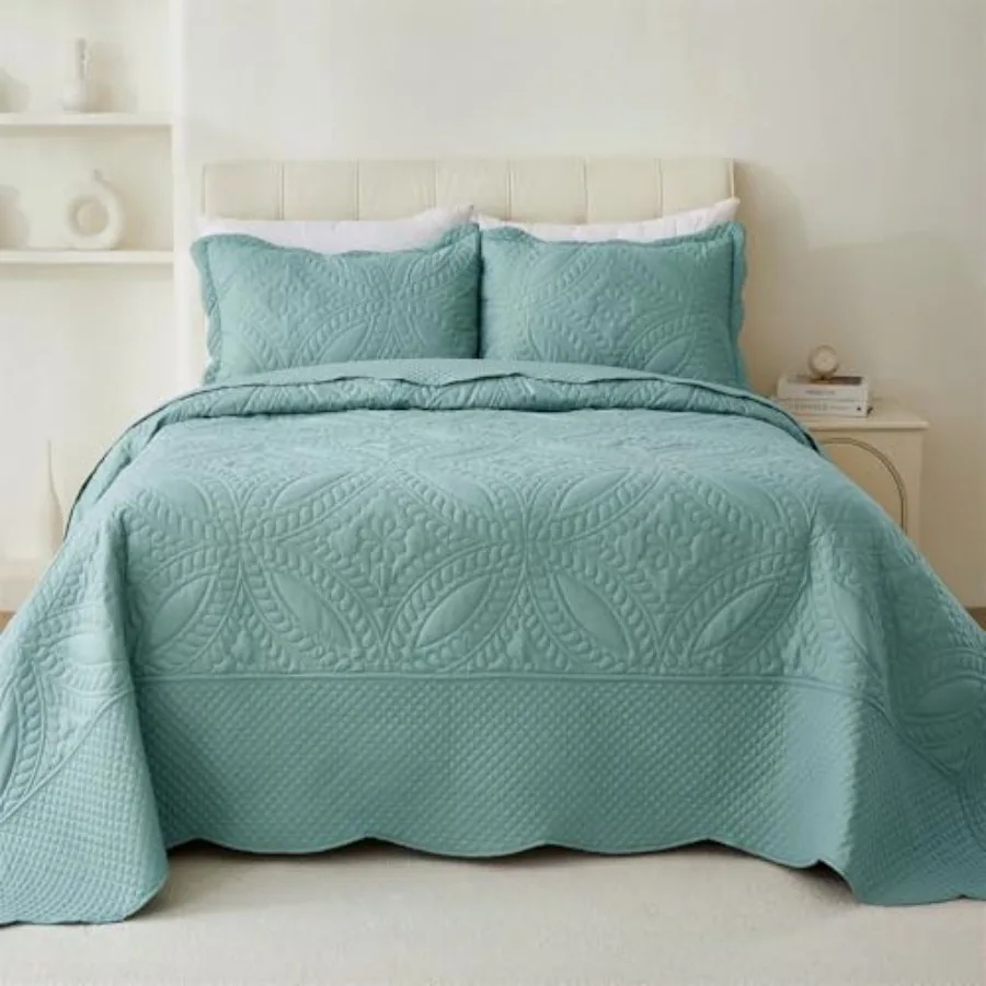 Bedspread 3 Pcs Quilt Lightweight Quilt Set for All Season Modern Coin Pattern Bedding Set 1 Quilt 2 Pillowshams
Bedspread 3 Pcs Quilt Lightweight Quilt Set for All Season Modern Coin Pattern Bedding Set 1 Quilt 2 Pillowshams