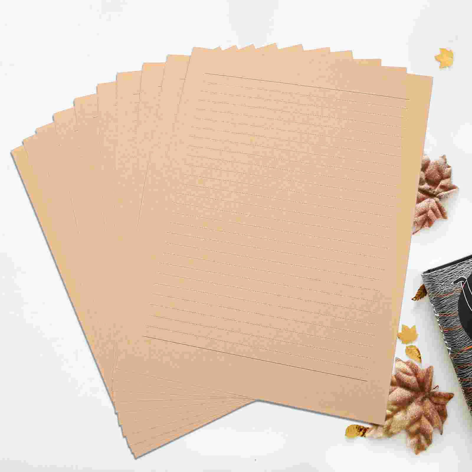 100 Sheets Kraft Paper Stationary for Writing Letters Vintage Scrapbook Blank Stationery
100 Sheets Kraft Paper Stationary for Writing Letters Vintage Scrapbook Blank Stationery