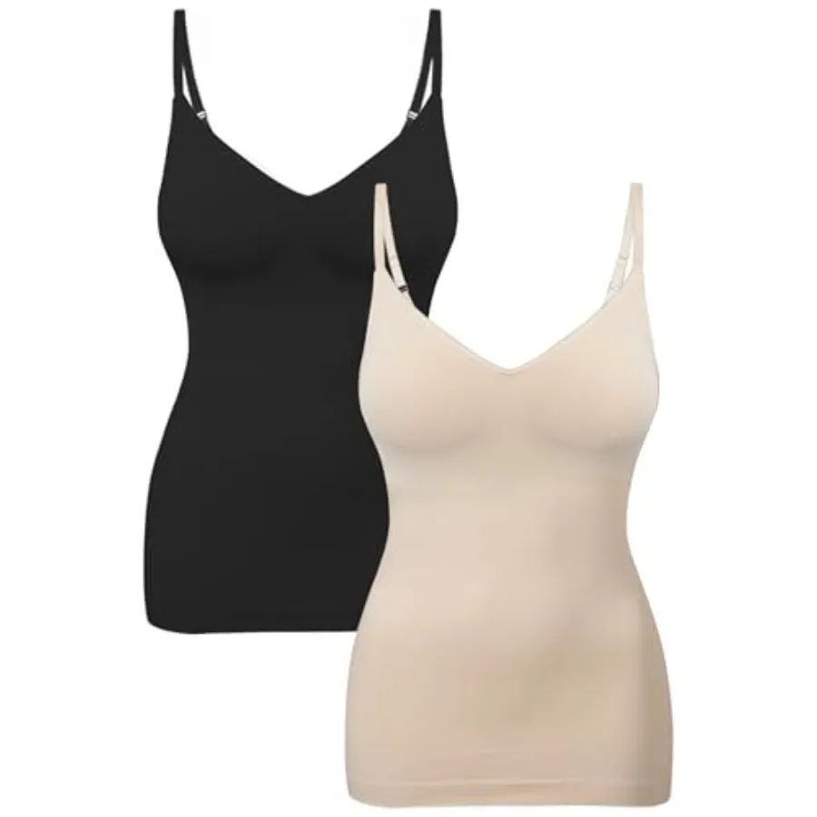 Womens Tummy Control Shapewear Tank Tops Seamless V-Neck Compression Tank Tops Body Shaper Camisole
Womens Tummy Control Shapewear Tank Tops Seamless V-Neck Compression Tank Tops Body Shaper Camisole