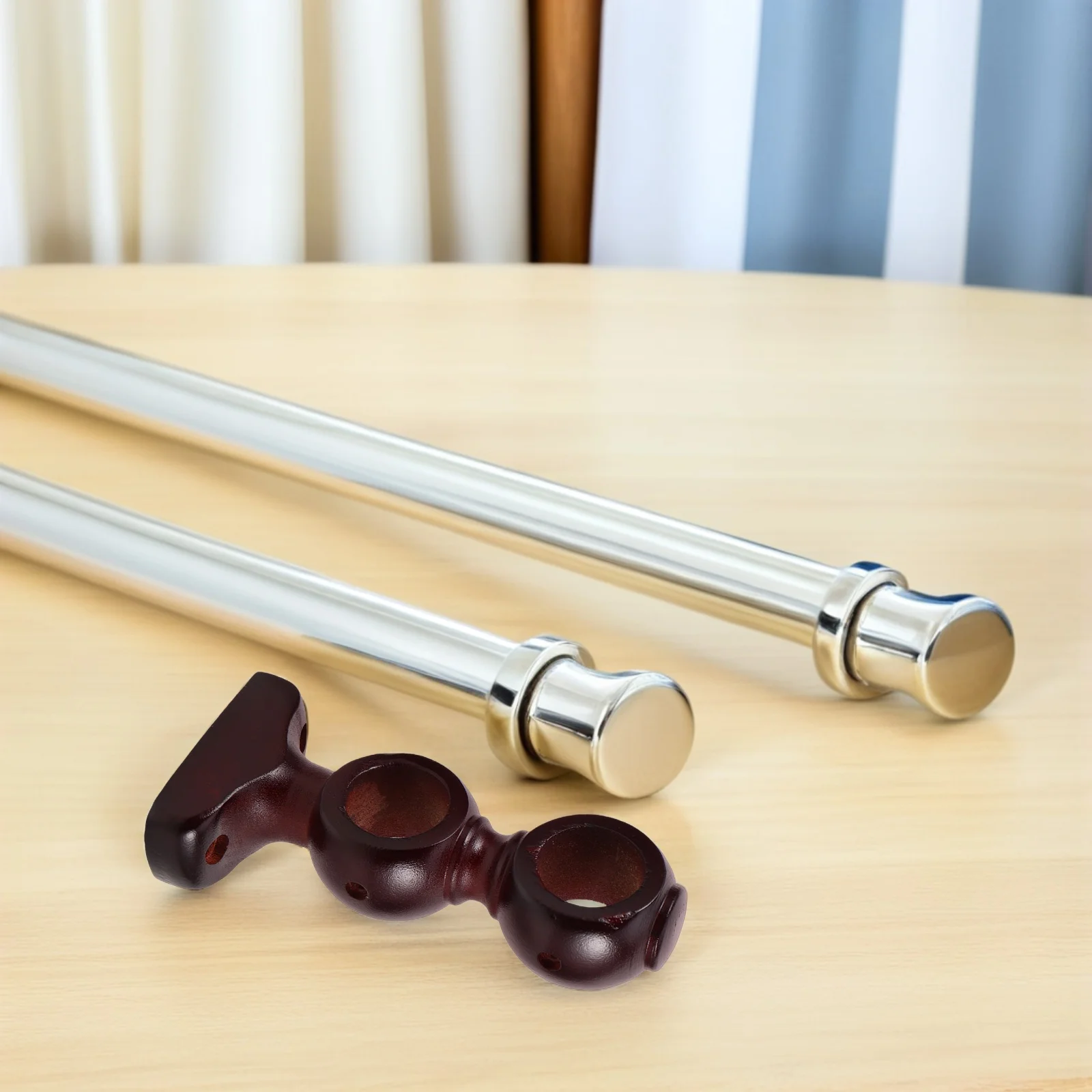 2Pcs Wooden Double Curtain Rod Brackets Heavy Duty Wall Mounted Drapery Rod Supports for Bedroom Living Room Bathroom
2Pcs Wooden Double Curtain Rod Brackets Heavy Duty Wall Mounted Drapery Rod Supports for Bedroom Living Room Bathroom