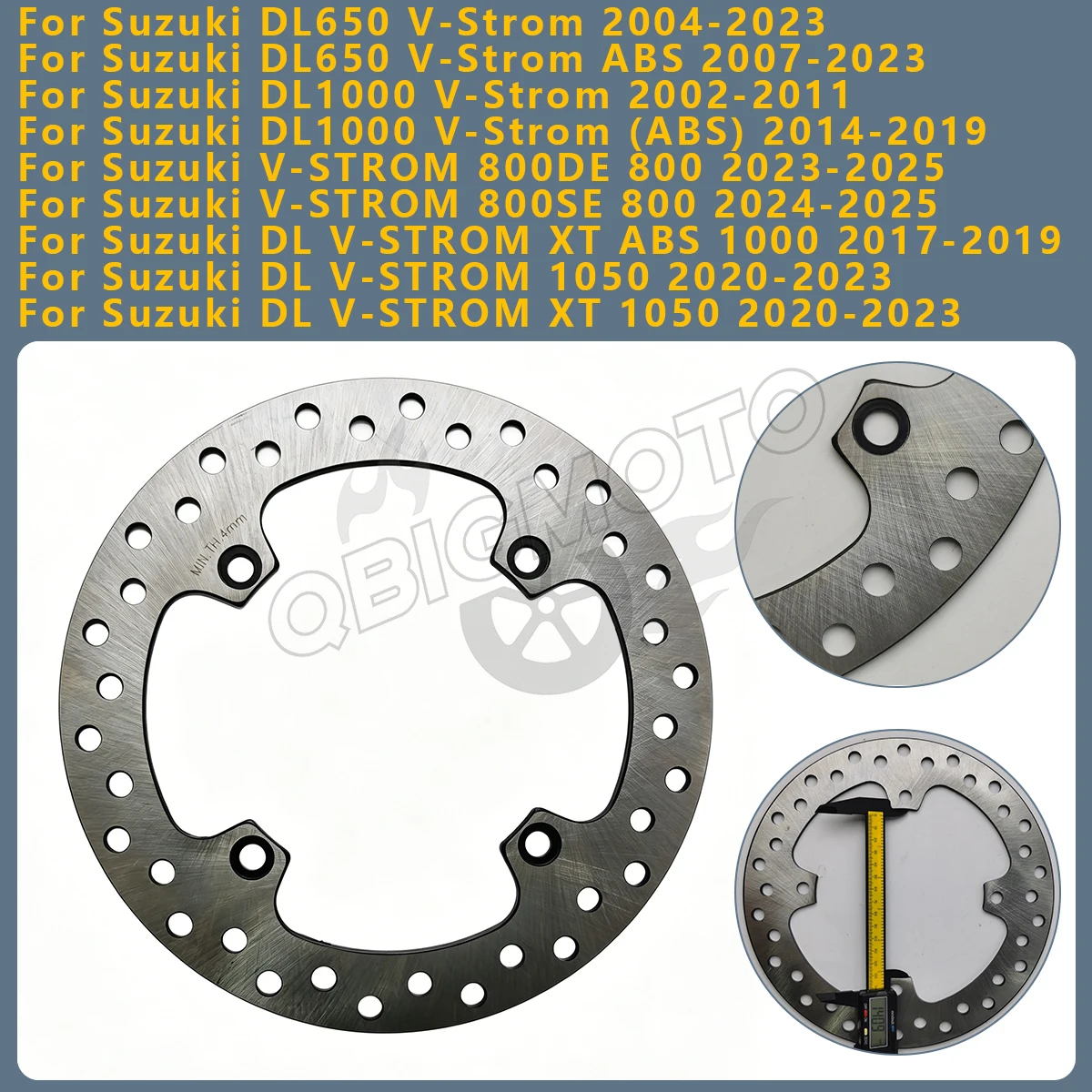 DL650 DL1000 Motorcycle Rear Brake Disc Rotor For Suzuki 650 V-Strom 2007-2023 800DE 800SE 800 2025 2024 DL XT ABS 1000 1050
DL650 DL1000 Motorcycle Rear Brake Disc Rotor For Suzuki 650 V-Strom 2007-2023 800DE 800SE 800 2025 2024 DL XT ABS 1000 1050