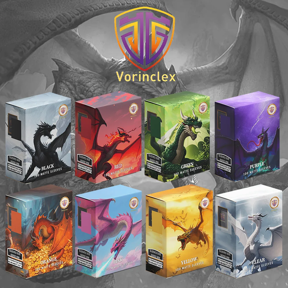 100pcs/Box 66x92mm Matte Cards Sleeves Standard Size Dragon Theme Cards Cover Cards Protector for PTCG/MTG/TCG/Star Cards
100pcs/Box 66x92mm Matte Cards Sleeves Standard Size Dragon Theme Cards Cover Cards Protector for PTCG/MTG/TCG/Star Cards