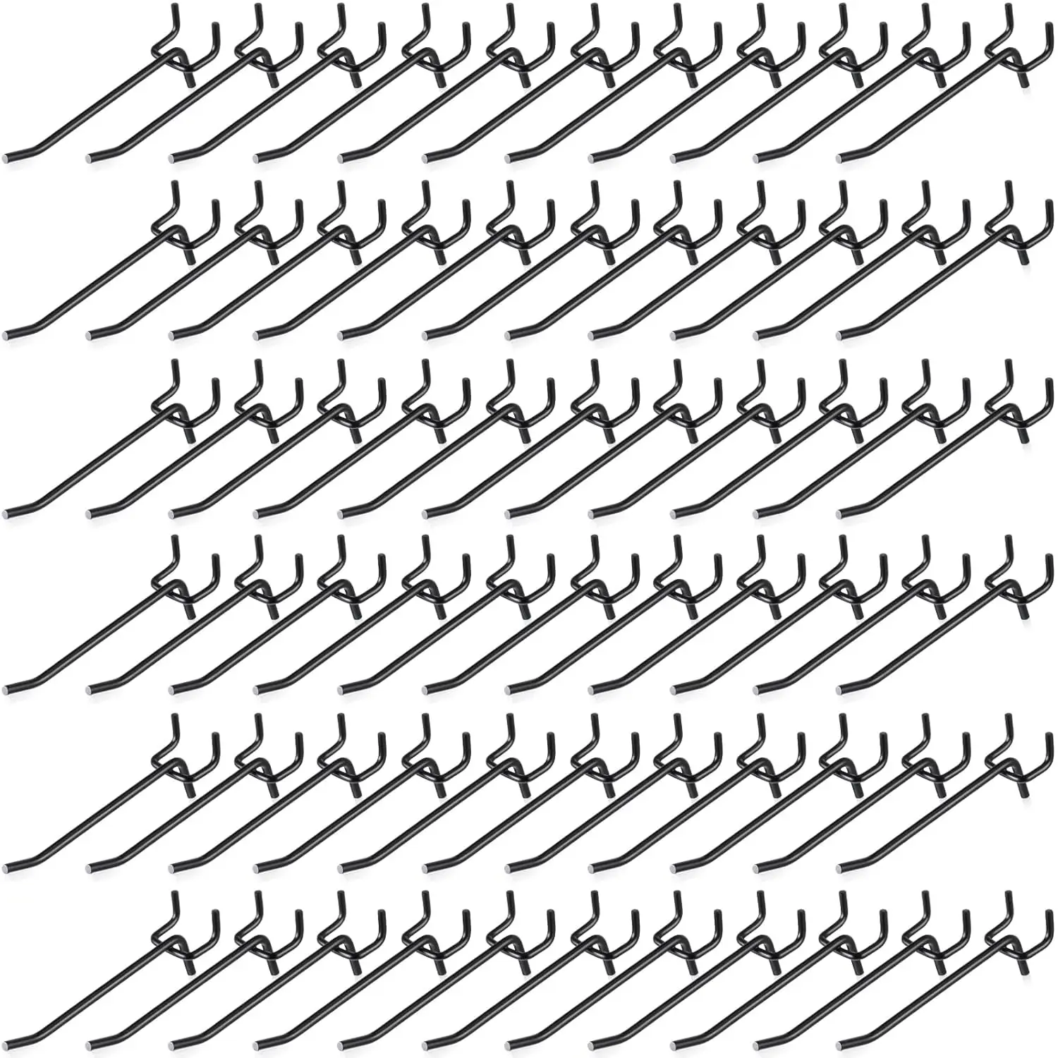 100 Pcs Stainless Steel Peg Board Hooks for Garage Storage Organizer, 4 Inch Black Wall Display Accessories
100 Pcs Stainless Steel Peg Board Hooks for Garage Storage Organizer, 4 Inch Black Wall Display Accessories
