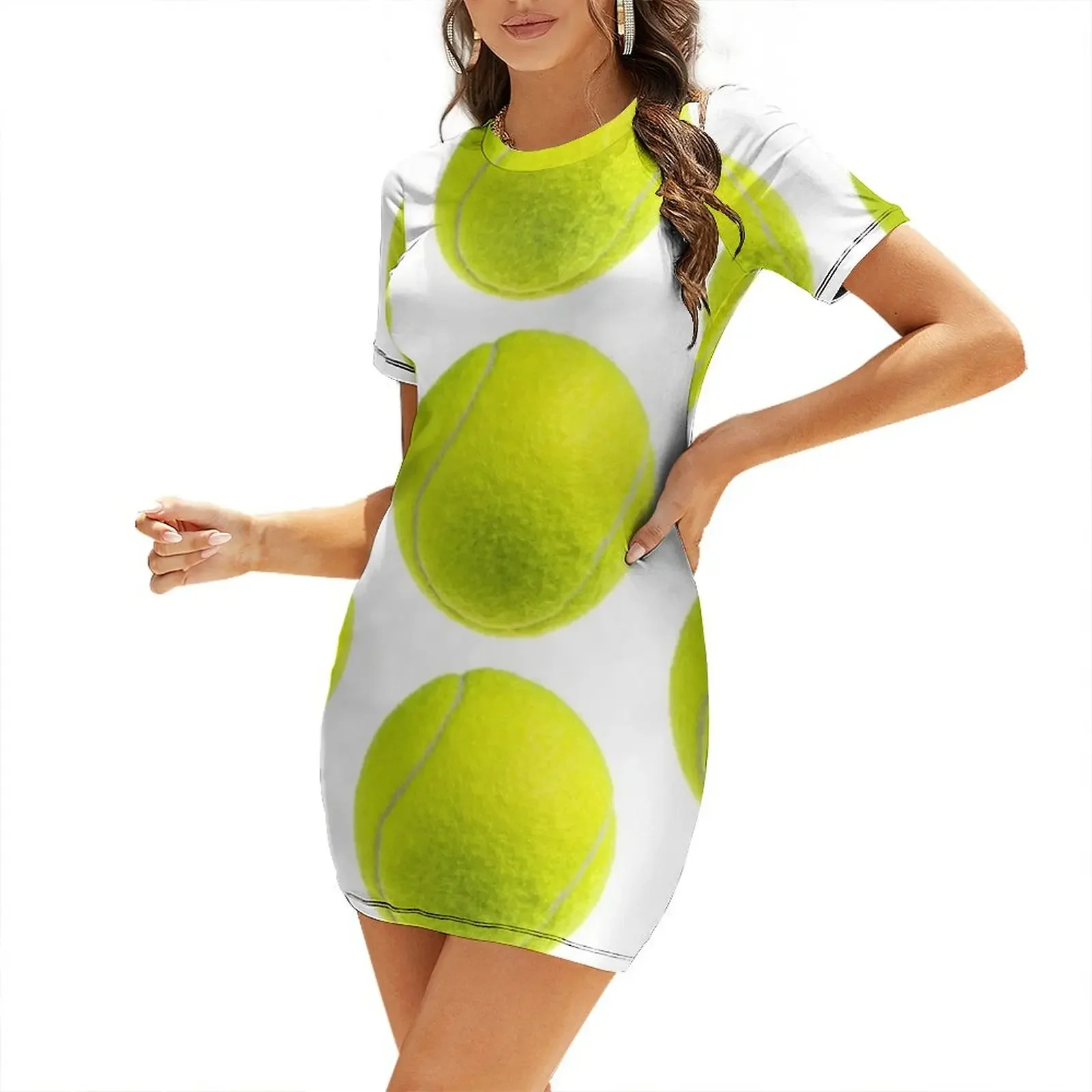 Just tennis ball Short-Sleeved Dress dresses summer evening dress woman dress
Just tennis ball Short-Sleeved Dress dresses summer evening dress woman dress