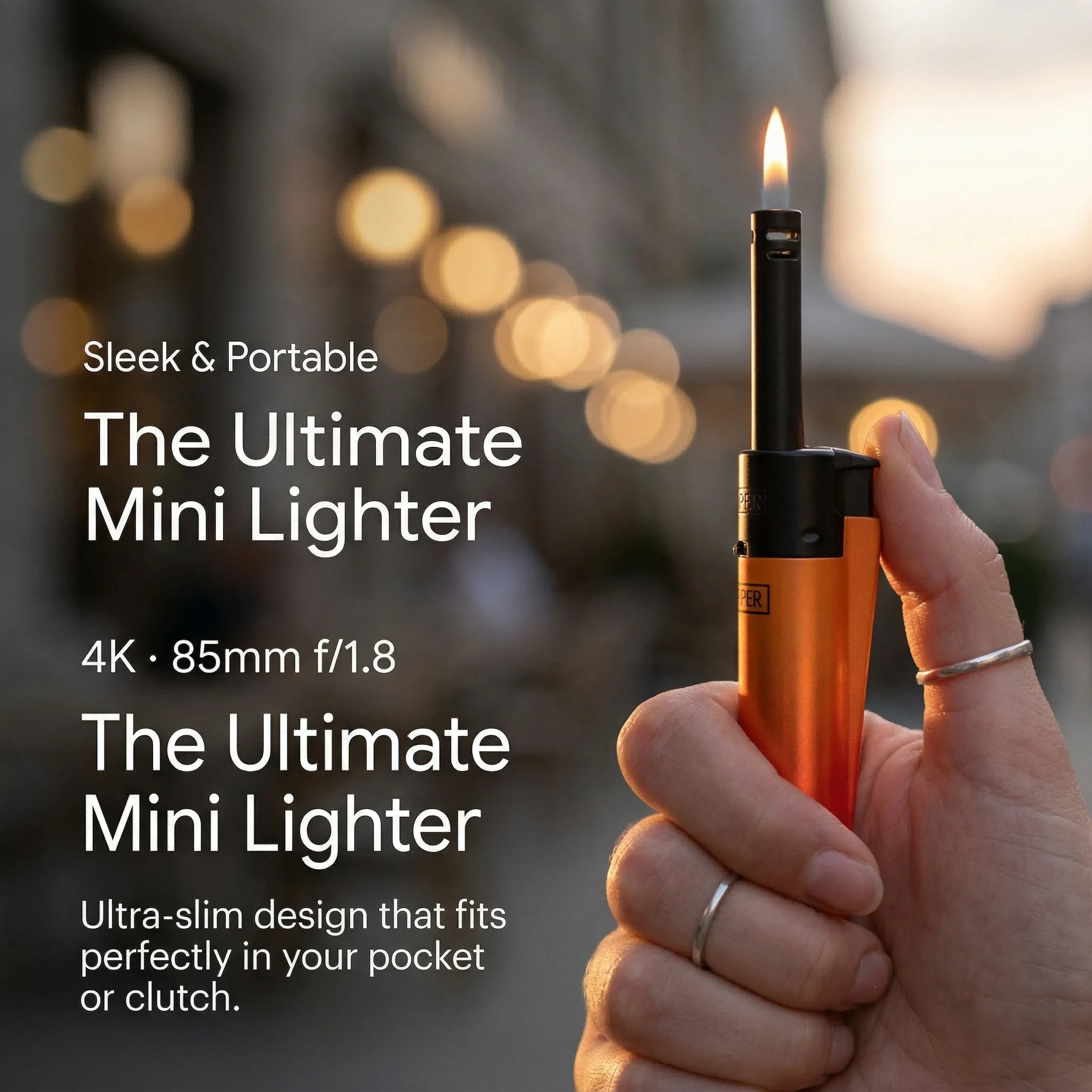 Slim Mini Refillable Lighter, Gradient Color Portable Pocket Lighter, Windproof Open Flame Lighter for Daily Use,Candle Lighting
Slim Mini Refillable Lighter, Gradient Color Portable Pocket Lighter, Windproof Open Flame Lighter for Daily Use,Candle Lighting