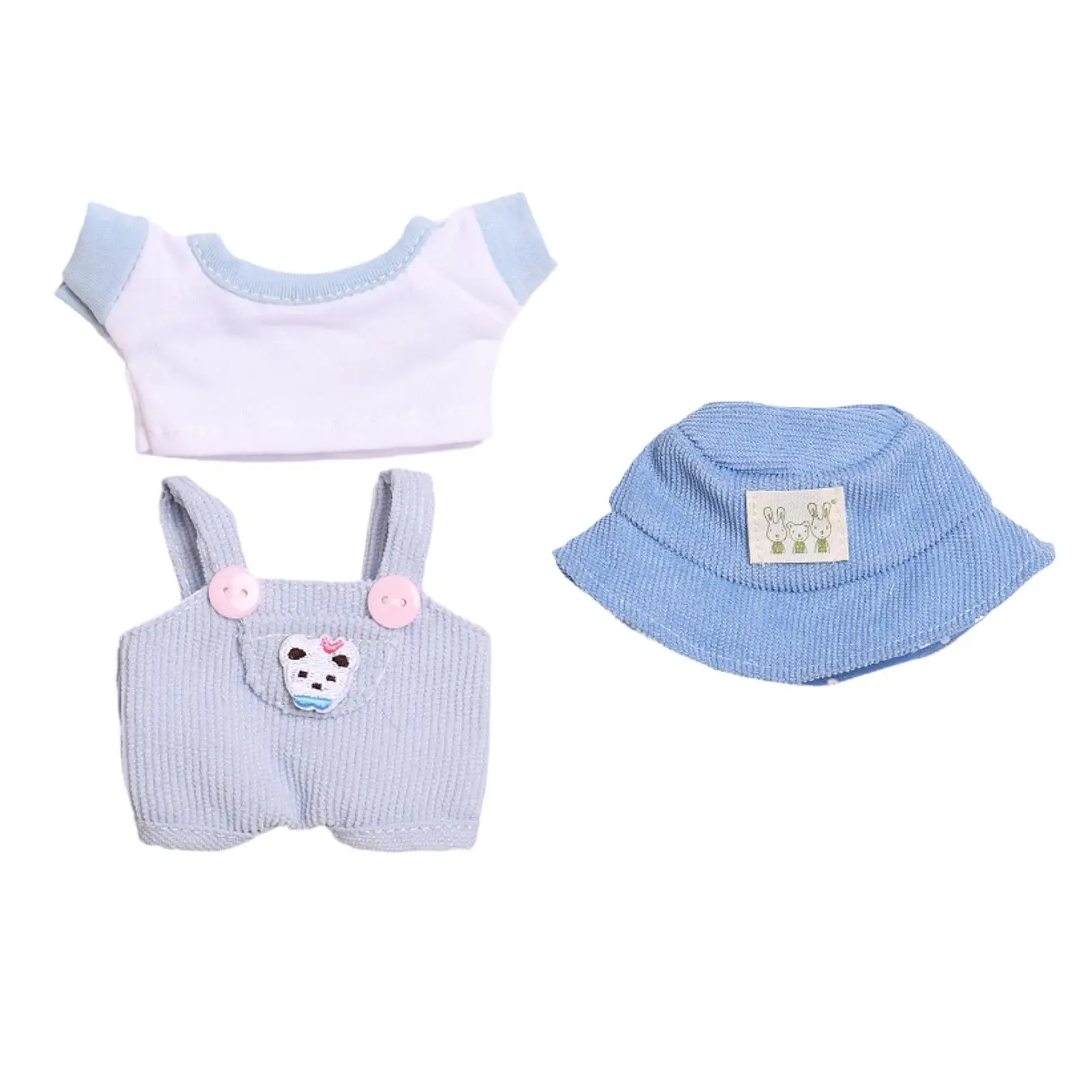 Doll Clothes for 17cm 15cm Plush Doll Doll T Shirt Overalls Set Comfortable Fashionable Photo Props Cartoon Doll Outfit Set
Doll Clothes for 17cm 15cm Plush Doll Doll T Shirt Overalls Set Comfortable Fashionable Photo Props Cartoon Doll Outfit Set
