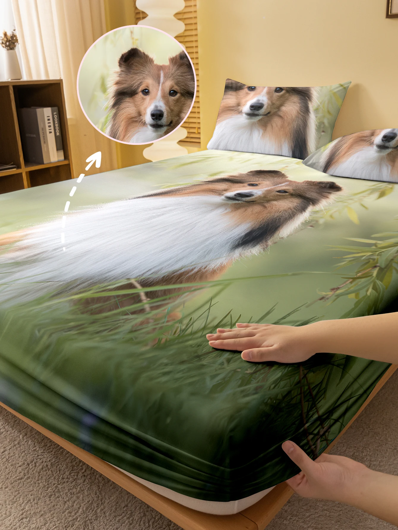 1 cartoon cute Animal Dog digital printed frosted Fitted Sheet,bedroom printed bed cover,bedding(No pillowcase)
1 cartoon cute Animal Dog digital printed frosted Fitted Sheet,bedroom printed bed cover,bedding(No pillowcase)