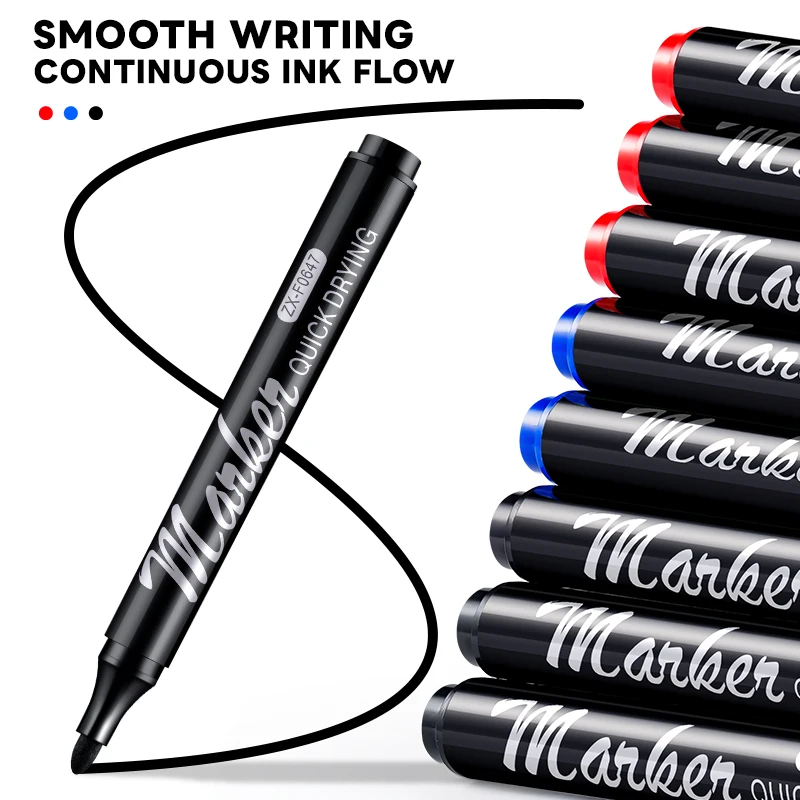 Набор маркировочных ручек из 10 коробок, синие, черные, красные, водонепроницаемые, с большими чернилами, масляные логистические ручки для деловых товаров и нужд маркировки 
Набор маркировочных ручек из 10 коробок, синие, черные, красные, водонепроницаемые, с большими чернилами, масляные логистические ручки для деловых товаров и нужд маркировки