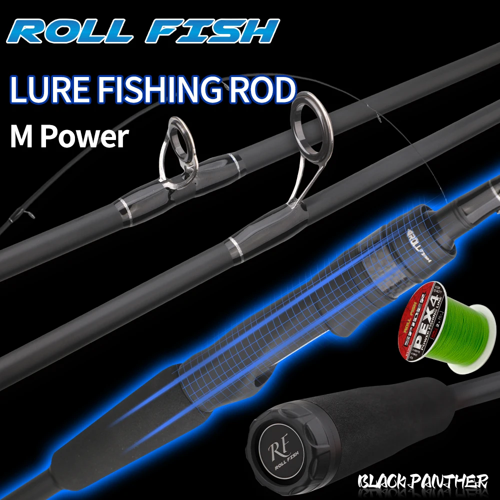 ROLLFISH Carbon Fiber Spinning Casting Fishing Rod Medium Power Fast Action Lightwt Freshwater Saltwater with 100m PE Line
ROLLFISH Carbon Fiber Spinning Casting Fishing Rod Medium Power Fast Action Lightwt Freshwater Saltwater with 100m PE Line