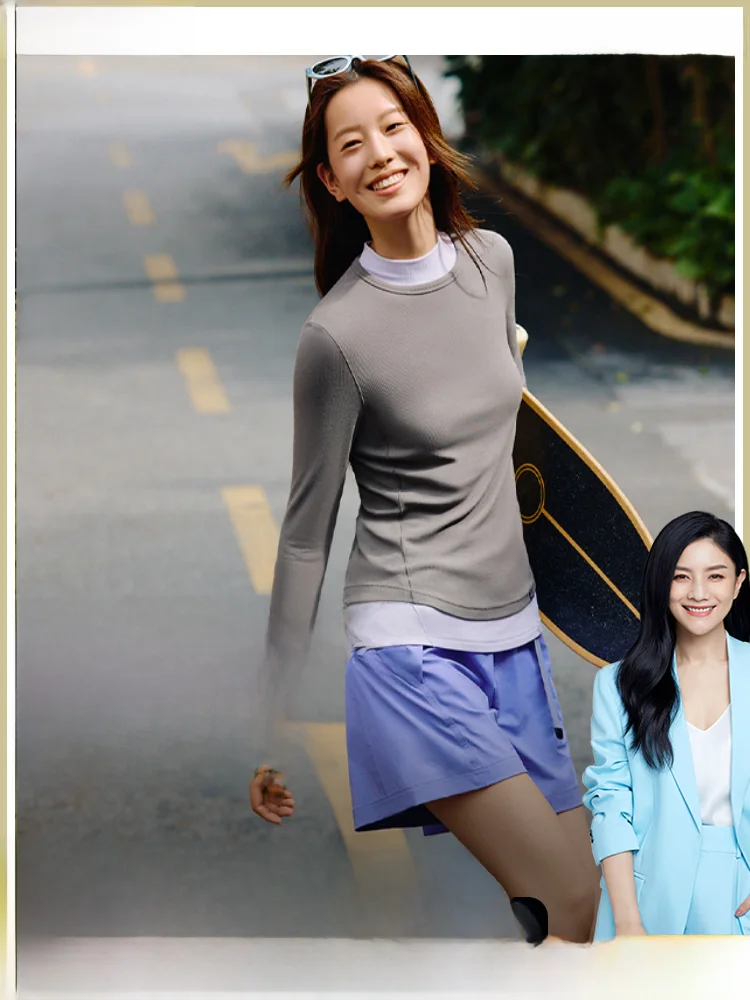 Warm Long Sleeve round Neck T-Shirt Women's Slim Fit Innerwear Thermal Top Banana Boat Hukou Recommended Youth Fashionable
Warm Long Sleeve round Neck T-Shirt Women's Slim Fit Innerwear Thermal Top Banana Boat Hukou Recommended Youth Fashionable