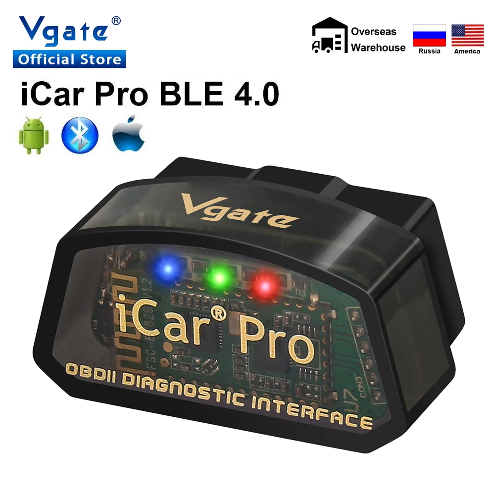 Vgate iCar Pro ELM327 Bluetooth 4.0 (BLE) OBD2 Fault Code Reader OBDII Code Scanner Diagnostic Tool For iOS/Android
Vgate iCar Pro ELM327 Bluetooth 4.0 (BLE) OBD2 Fault Code Reader OBDII Code Scanner Diagnostic Tool For iOS/Android