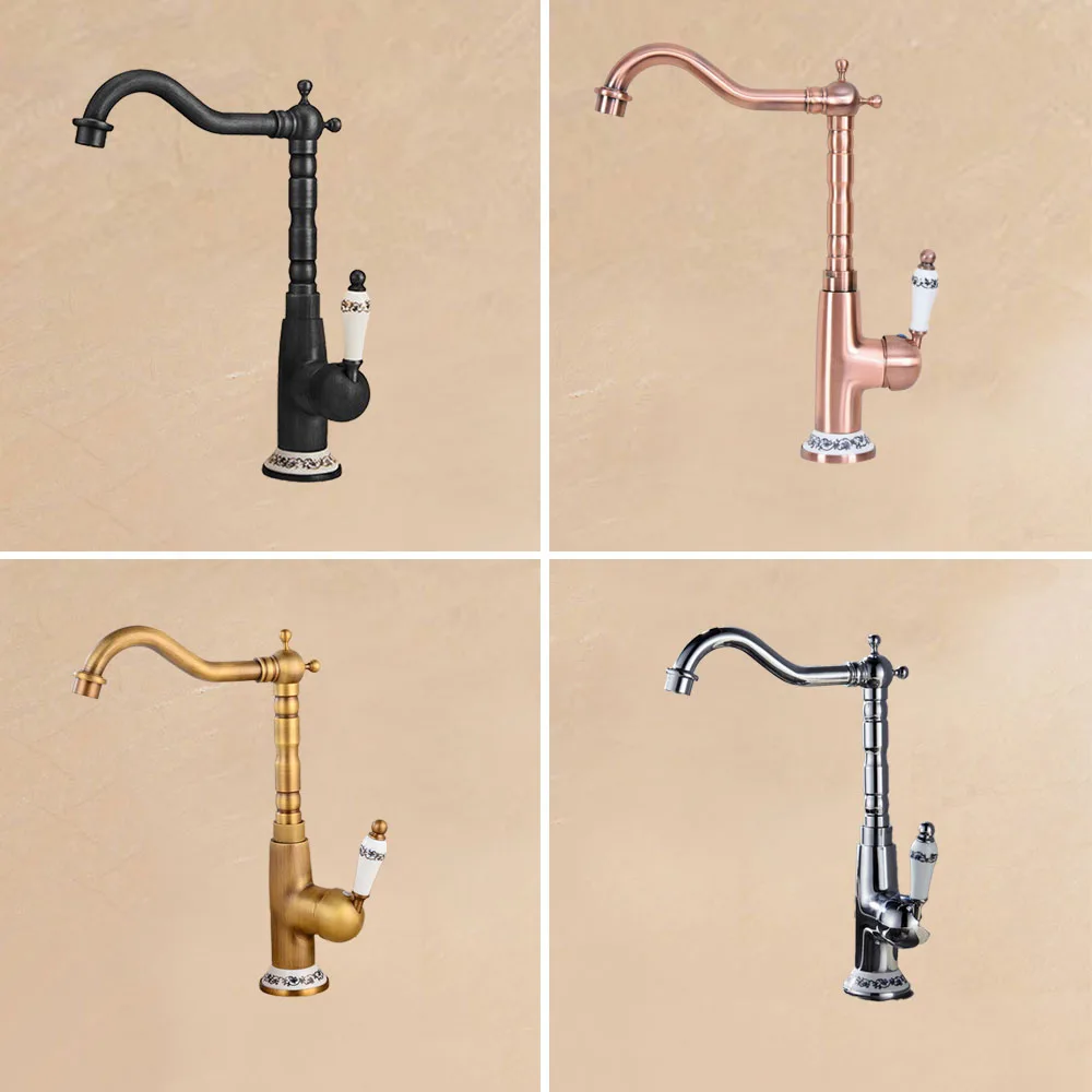 Deck Mounted Brass Ceramic Base Handle Bathroom Kitchen Sink Basin Swivel Spout Single Hole Faucet Hot and Cold Mixer Tap mzh036
Deck Mounted Brass Ceramic Base Handle Bathroom Kitchen Sink Basin Swivel Spout Single Hole Faucet Hot and Cold Mixer Tap mzh036