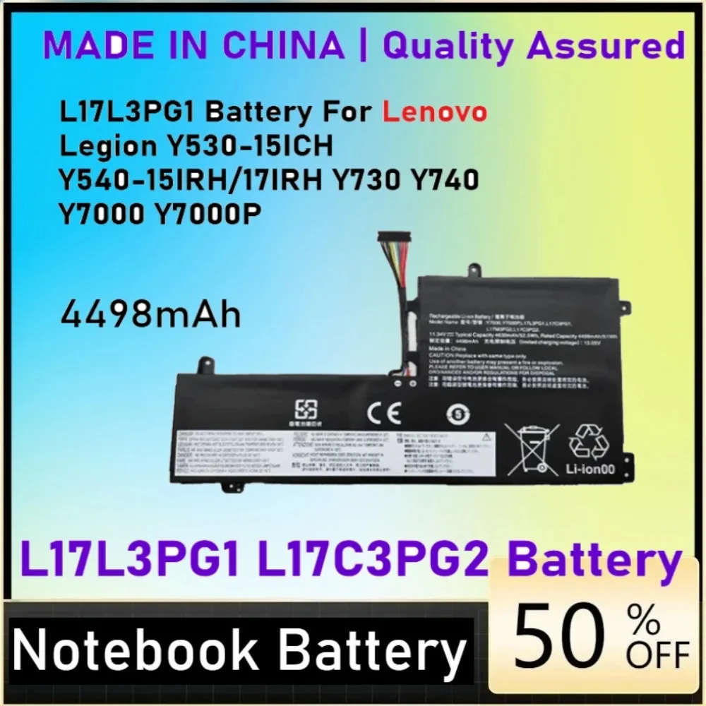 L17C3PG2 Battery For Lenovo Legion Y530-15ICH Y540-15IRH/17IRH Y730 Y740 Y7000 Y7000P L17C3PG1 L17M3PG2 L17L3PG1
L17C3PG2 Battery For Lenovo Legion Y530-15ICH Y540-15IRH/17IRH Y730 Y740 Y7000 Y7000P L17C3PG1 L17M3PG2 L17L3PG1
