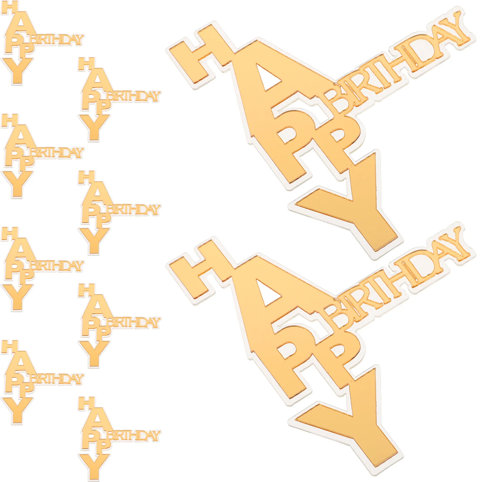 10Pcs Happy Birthday Cake Toppers Acrylic Elegant Party Decorations Women Festive Celebration Supplies Gold
10Pcs Happy Birthday Cake Toppers Acrylic Elegant Party Decorations Women Festive Celebration Supplies Gold