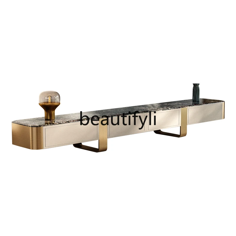 Marble TV Cabinet Designer Simple Villa Living Room High-end Large Flat Floor New Coffee Table TV Cabinet
Marble TV Cabinet Designer Simple Villa Living Room High-end Large Flat Floor New Coffee Table TV Cabinet