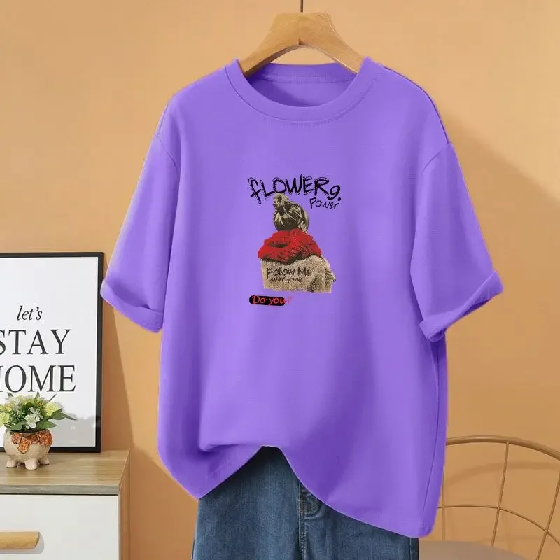 Summer Women Clothing Cartoon Printed Top Pullovers Daily Fashion Casual Short Sleeve Comfortable Loose Cotton T-shirt
Summer Women Clothing Cartoon Printed Top Pullovers Daily Fashion Casual Short Sleeve Comfortable Loose Cotton T-shirt