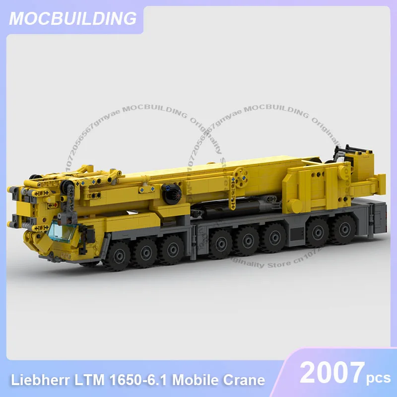 Liebherr LTM 1650-6.1 Mobile Crane 8 Axle 8 Stud Wide Model MOC Building Blocks Assemble Bricks Construction Toys Gifts 2007PCS
Liebherr LTM 1650-6.1 Mobile Crane 8 Axle 8 Stud Wide Model MOC Building Blocks Assemble Bricks Construction Toys Gifts 2007PCS