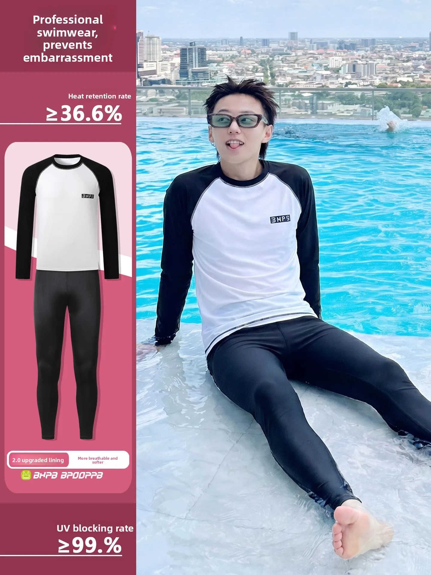 Men's Wetsuit Long Sleeve Swimming Suit Set Slimming Large Size Surfing Jellyfish Top Speed Dry Bottoms Summer Casual Sportswear
Men's Wetsuit Long Sleeve Swimming Suit Set Slimming Large Size Surfing Jellyfish Top Speed Dry Bottoms Summer Casual Sportswear
