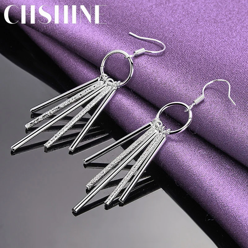 CHSHINE 925 Sterling Silver Matte Cylinder Earrings Charm Jewelry For Women Wedding Party Fashion Eardrop Free Shipping
CHSHINE 925 Sterling Silver Matte Cylinder Earrings Charm Jewelry For Women Wedding Party Fashion Eardrop Free Shipping