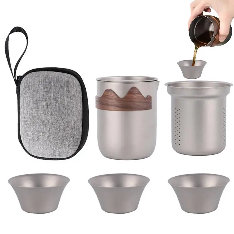 Titanium Tea Ceremony Set Outdoor Camping Tableware Set Coffee Pot Tea Kettle For Camping Hiking Picnic Elegant Tea Set Lovers
Titanium Tea Ceremony Set Outdoor Camping Tableware Set Coffee Pot Tea Kettle For Camping Hiking Picnic Elegant Tea Set Lovers