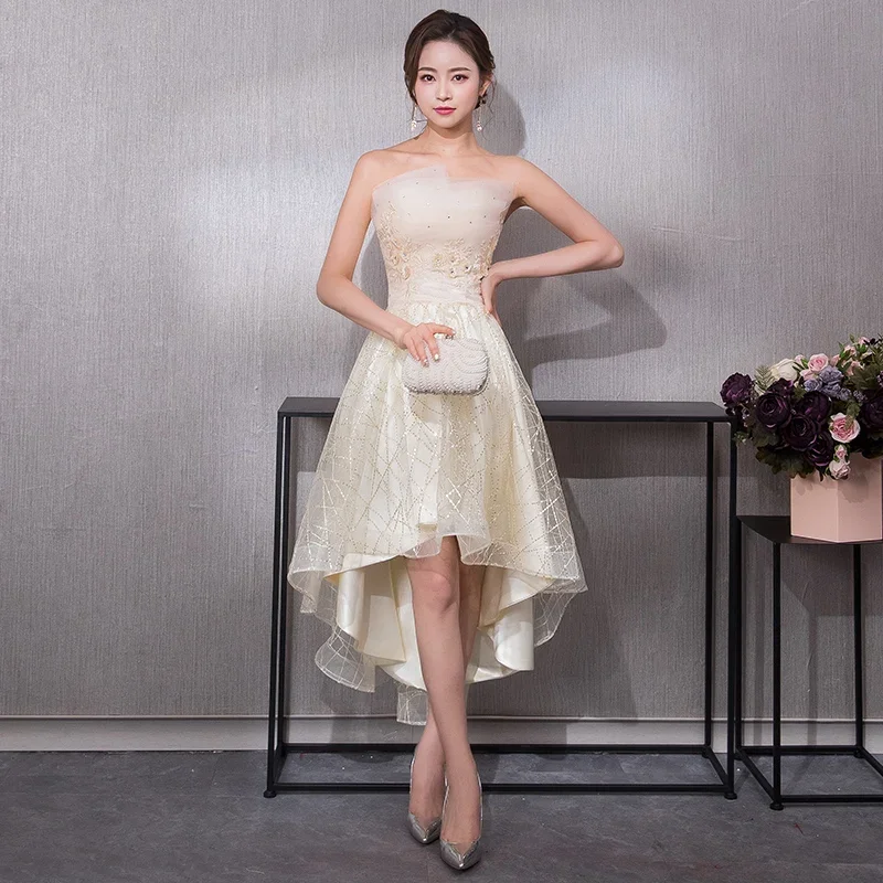 2024 Sweet Memory Elegant Women Formal Evening Dresses High Low Sexy Strapless Backless Party Prom Dress
2024 Sweet Memory Elegant Women Formal Evening Dresses High Low Sexy Strapless Backless Party Prom Dress