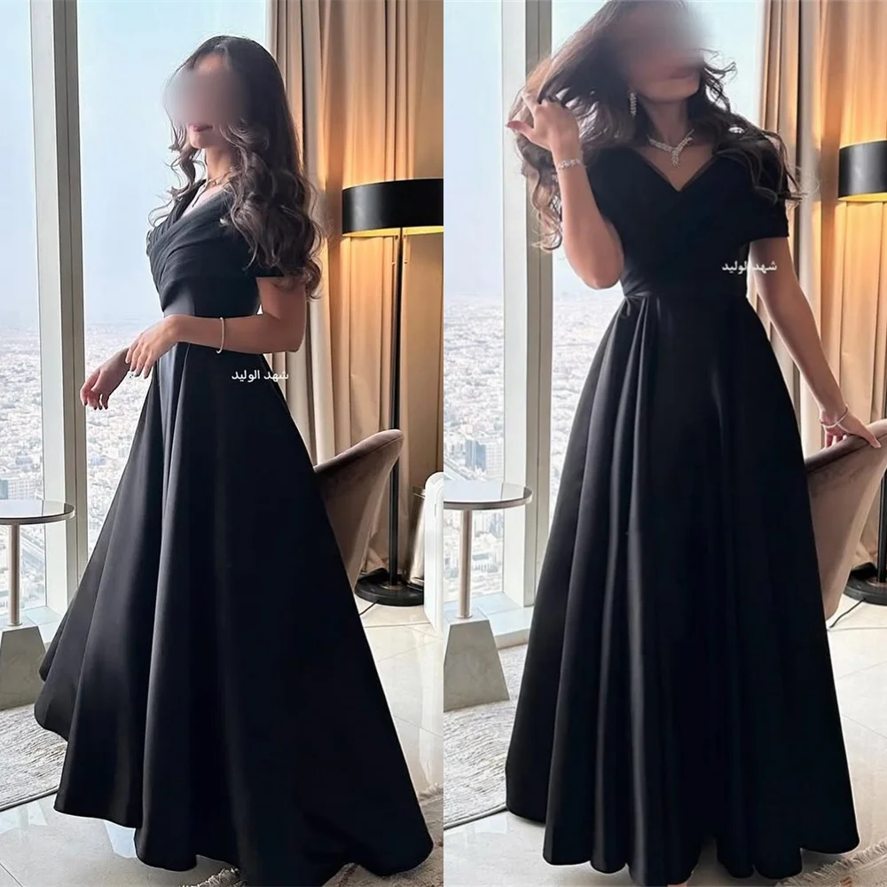 Customized Temperament Black Jersey Evening Dress Exquisite Short Sleeves Sweetheart Homecoming Dress Classic Party Dress
Customized Temperament Black Jersey Evening Dress Exquisite Short Sleeves Sweetheart Homecoming Dress Classic Party Dress