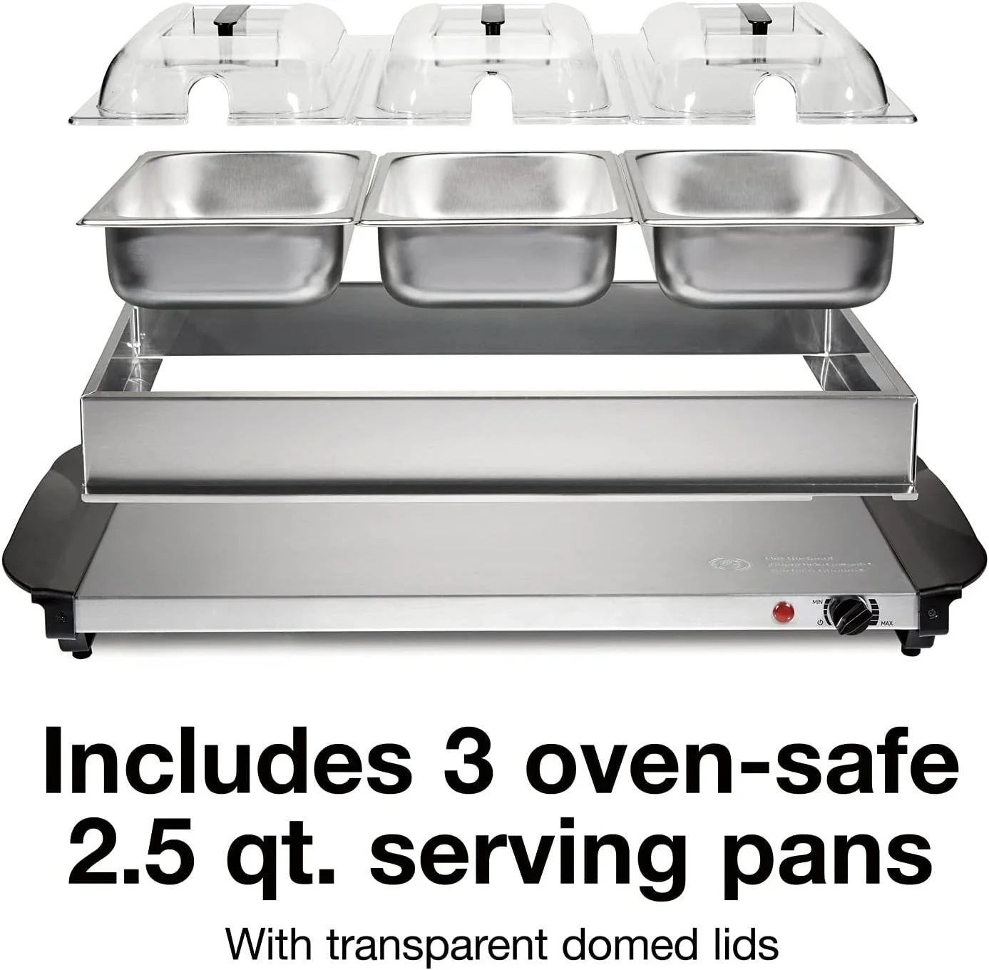 Hot sale.Buffet Server & Food Warmer, Adjustable Heat, for Parties, Holidays and Entertaining, Three 2.5 Quart Oven-Safe Chafing
Hot sale.Buffet Server & Food Warmer, Adjustable Heat, for Parties, Holidays and Entertaining, Three 2.5 Quart Oven-Safe Chafing