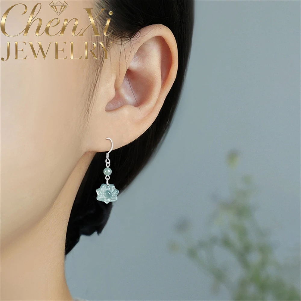 High-End Natural A-Grade Ice-Grade Jadeite Blue Water Lotus Earrings S925 Fashion Best Selling Gift Luxury Quality Jewelry
High-End Natural A-Grade Ice-Grade Jadeite Blue Water Lotus Earrings S925 Fashion Best Selling Gift Luxury Quality Jewelry
