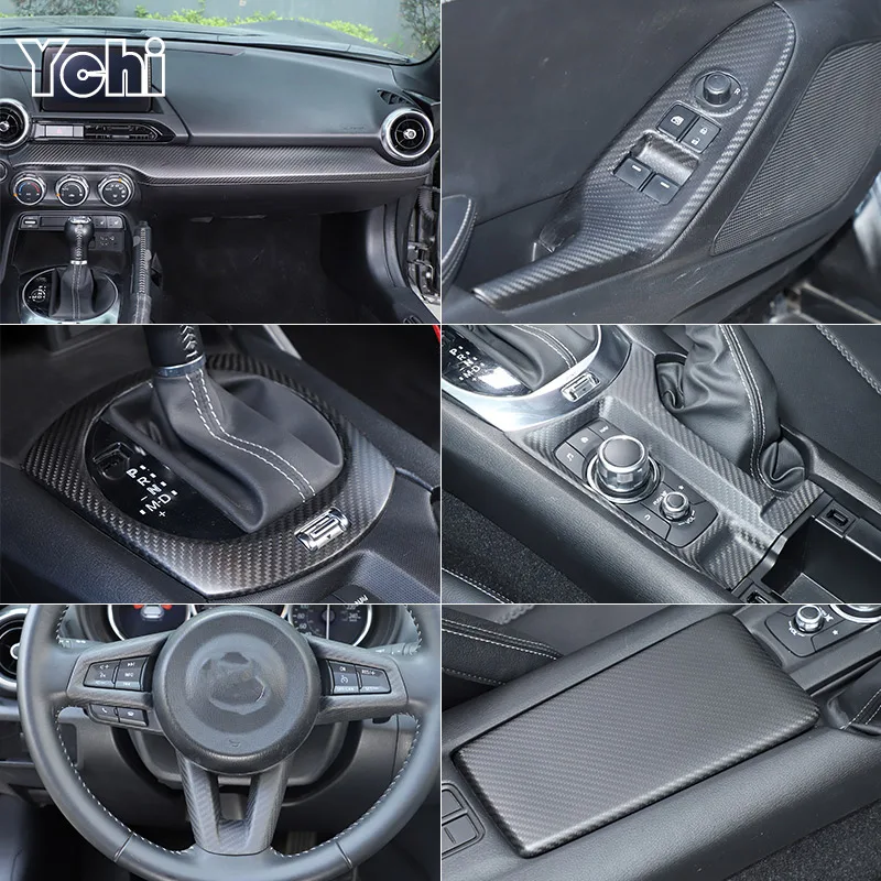 For Mazda MX-5 2016+ Matte Real carbon fiber Center Control gear shift Panel Multimedia Panel Cover steering wheel frame Sticker
For Mazda MX-5 2016+ Matte Real carbon fiber Center Control gear shift Panel Multimedia Panel Cover steering wheel frame Sticker