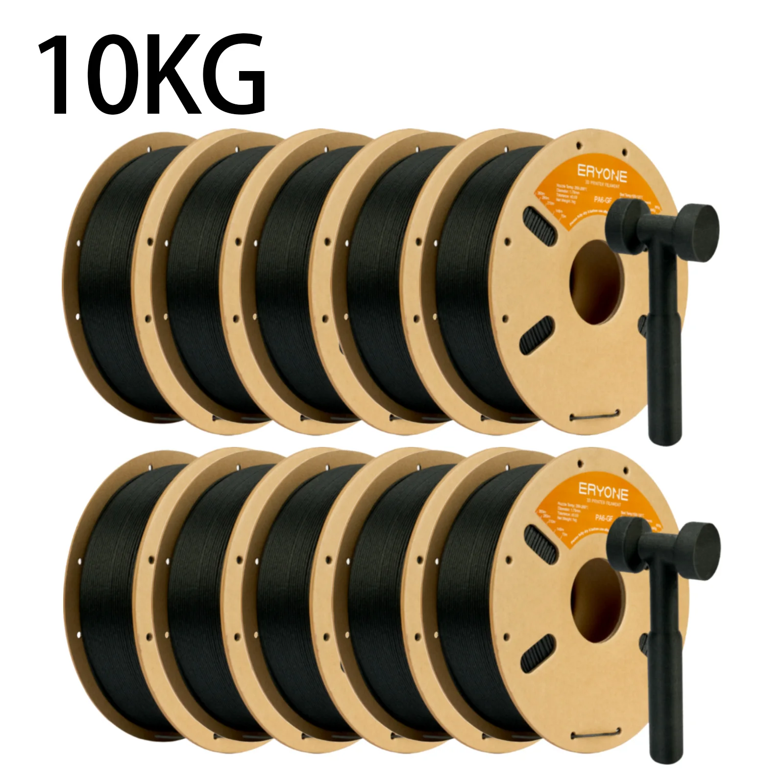 ERYONE Glass Fiber Reinforced PA6 3D Printer Filament 1.75mm ±0.03mm Polyamide Compatible with Most FDM 3D Printers
ERYONE Glass Fiber Reinforced PA6 3D Printer Filament 1.75mm ±0.03mm Polyamide Compatible with Most FDM 3D Printers