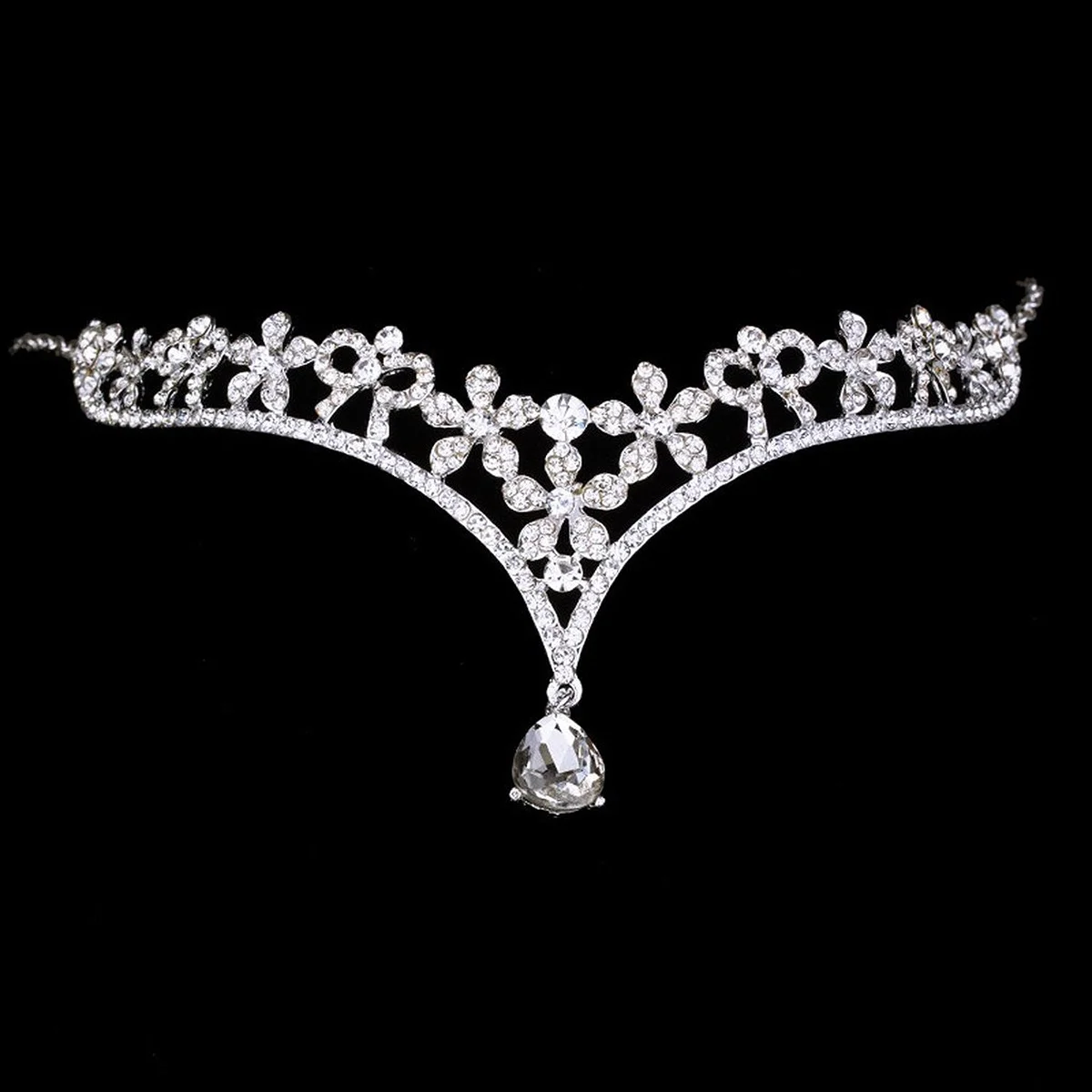 Silver Wedding Crystal Rhinestone Tiara Flower Hairband Bridal Headband for Women Engagement Prom Party Wedding Headband
Silver Wedding Crystal Rhinestone Tiara Flower Hairband Bridal Headband for Women Engagement Prom Party Wedding Headband