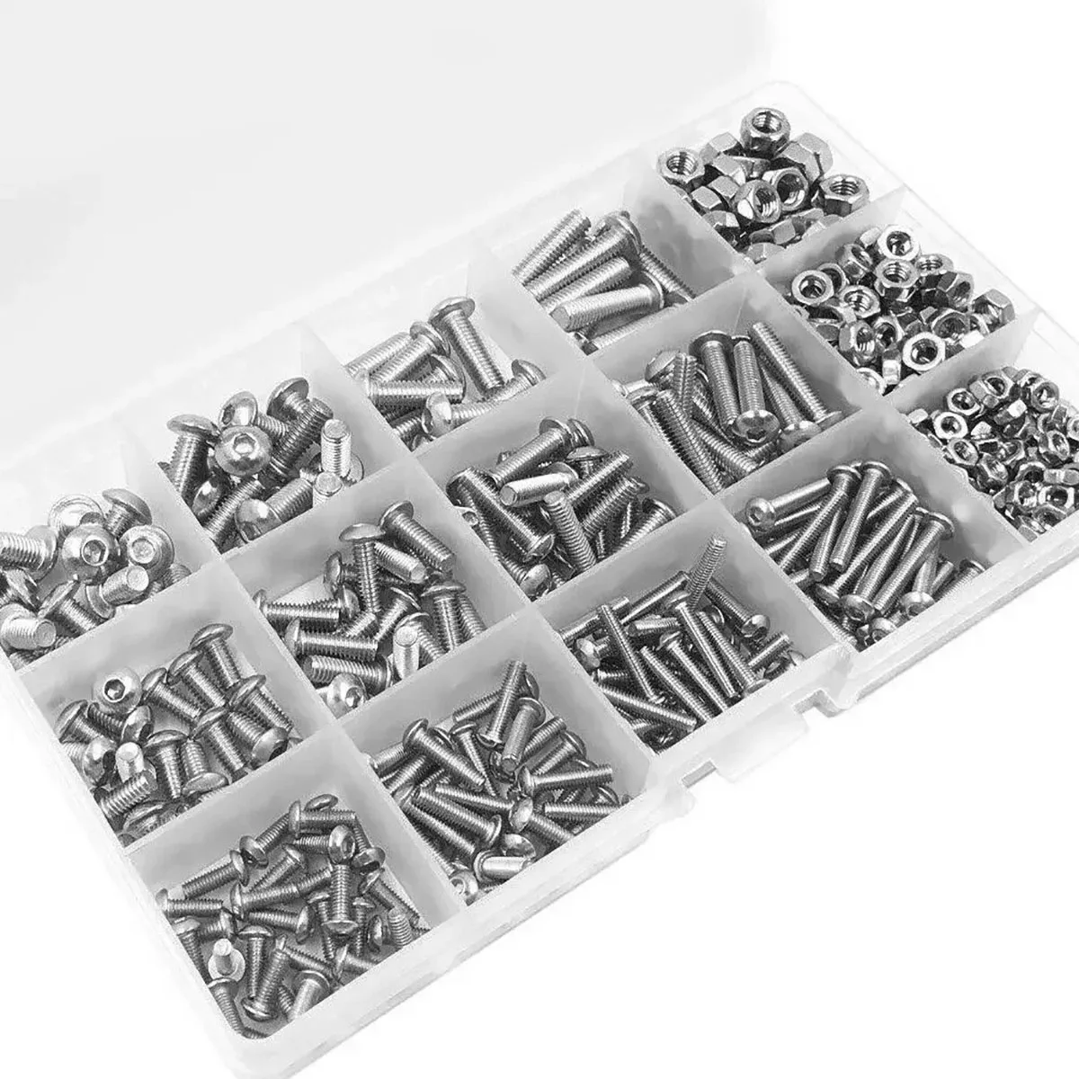 500Pc Stainless Steel Hex Hexagon Socket Screw Set M3 M4 M5 Round Cap Head Screws Bolts & Nuts Allen Bolt Kit Screw Standoff DIY
500Pc Stainless Steel Hex Hexagon Socket Screw Set M3 M4 M5 Round Cap Head Screws Bolts & Nuts Allen Bolt Kit Screw Standoff DIY